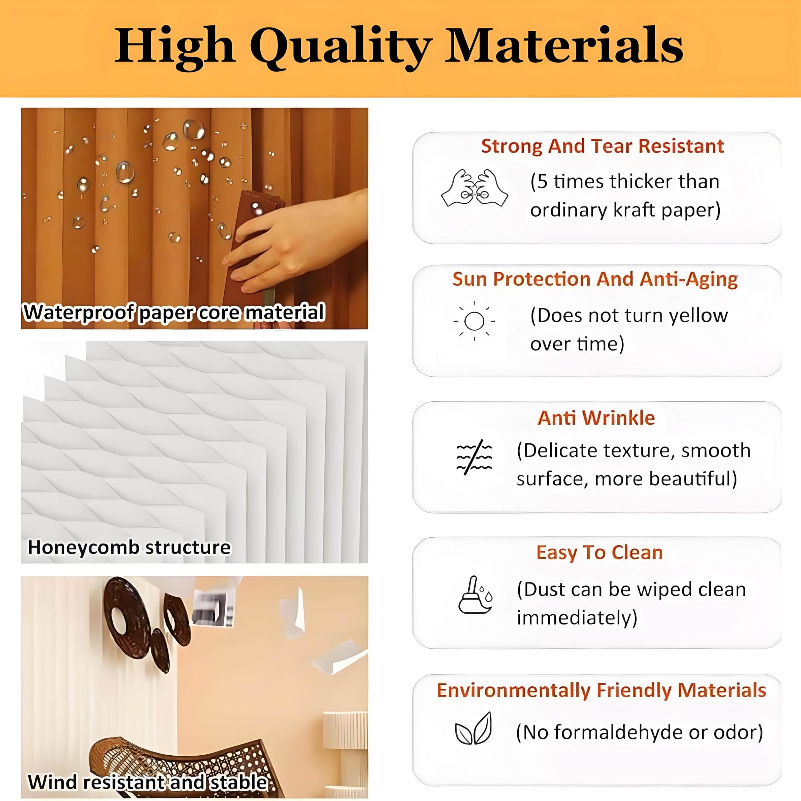 Biombo separador de ambientes,separador de pared para separar ambientes,separador independiente para interiores,para casa,oficina,estudio,exposición,papel kraft plegable.,White-5 * 2.4m/16.4 * 7.87FT
