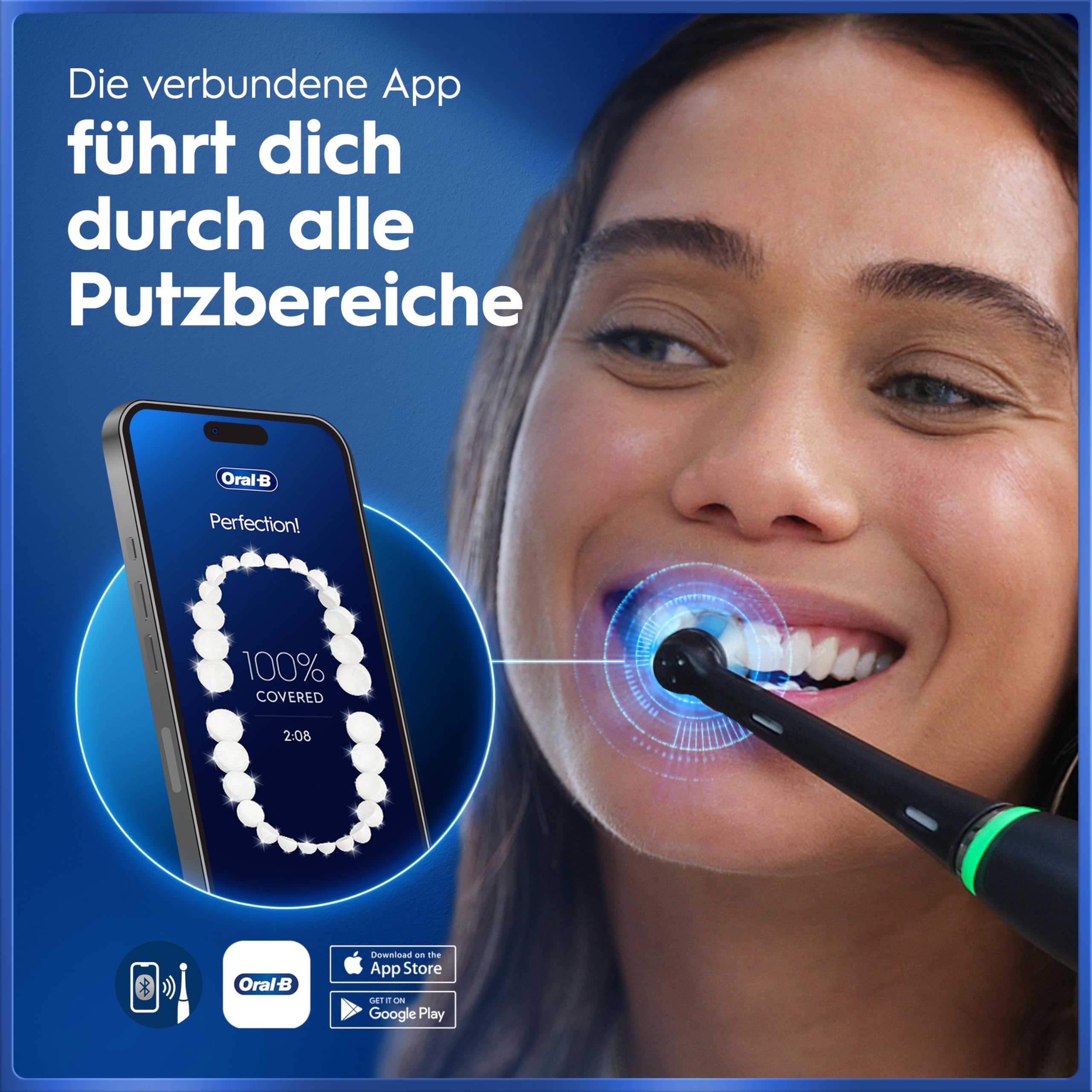 Oral-B iO Series 5 Elektrische Zahnbürste, Schwarz | Inkl. 3 Aufsteckbürsten, Reise-Etui, Electric Toothbrush mit 5 Putzmodi für Zahnpflege
