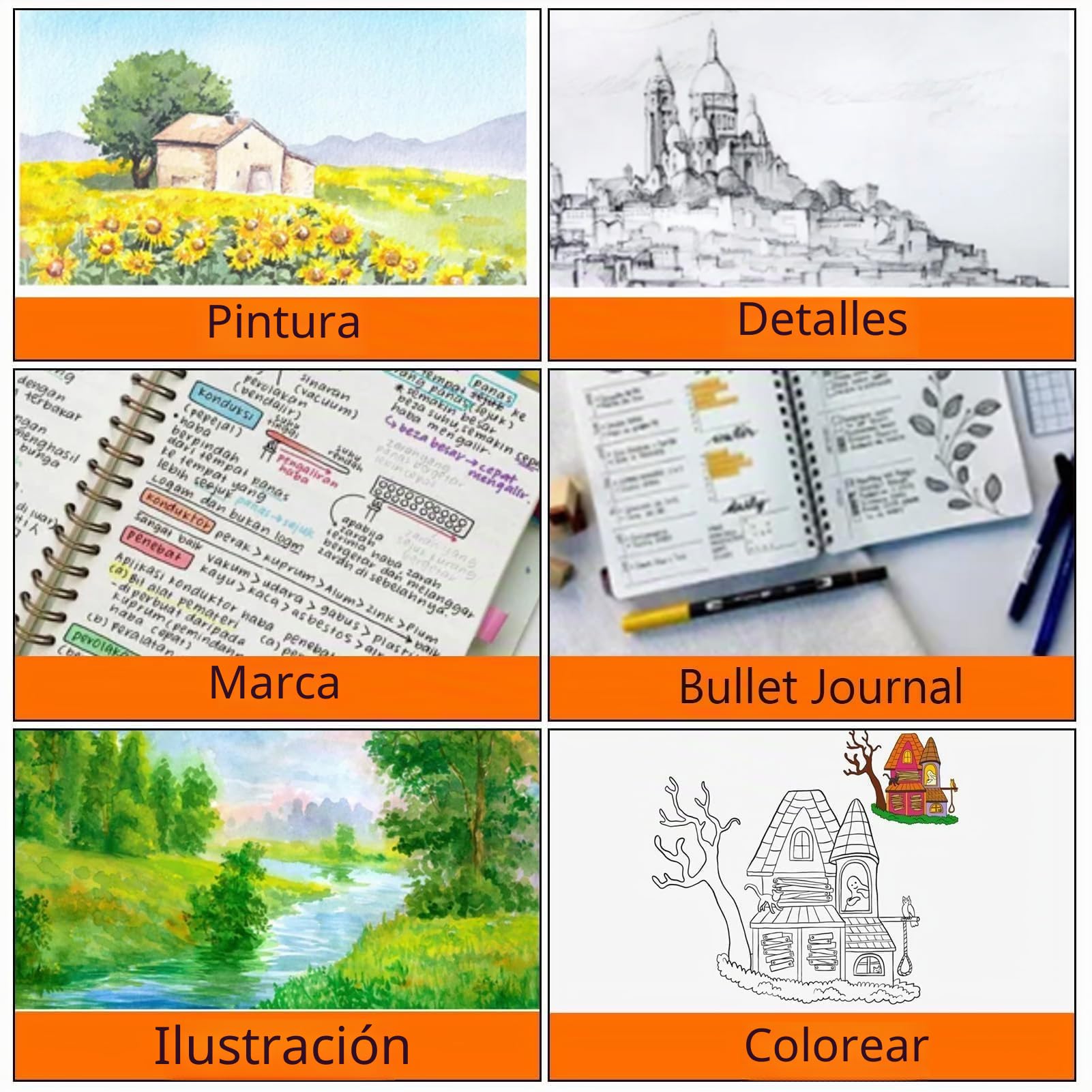 Rotuladores de Pintura Acrílica, Juego de Pinceles de Acuarela, Rotuladores de Doble Punta con Punta Fina, Marcador Artístico, Punta Suave y Flexible, Rotuladores de Pintura
