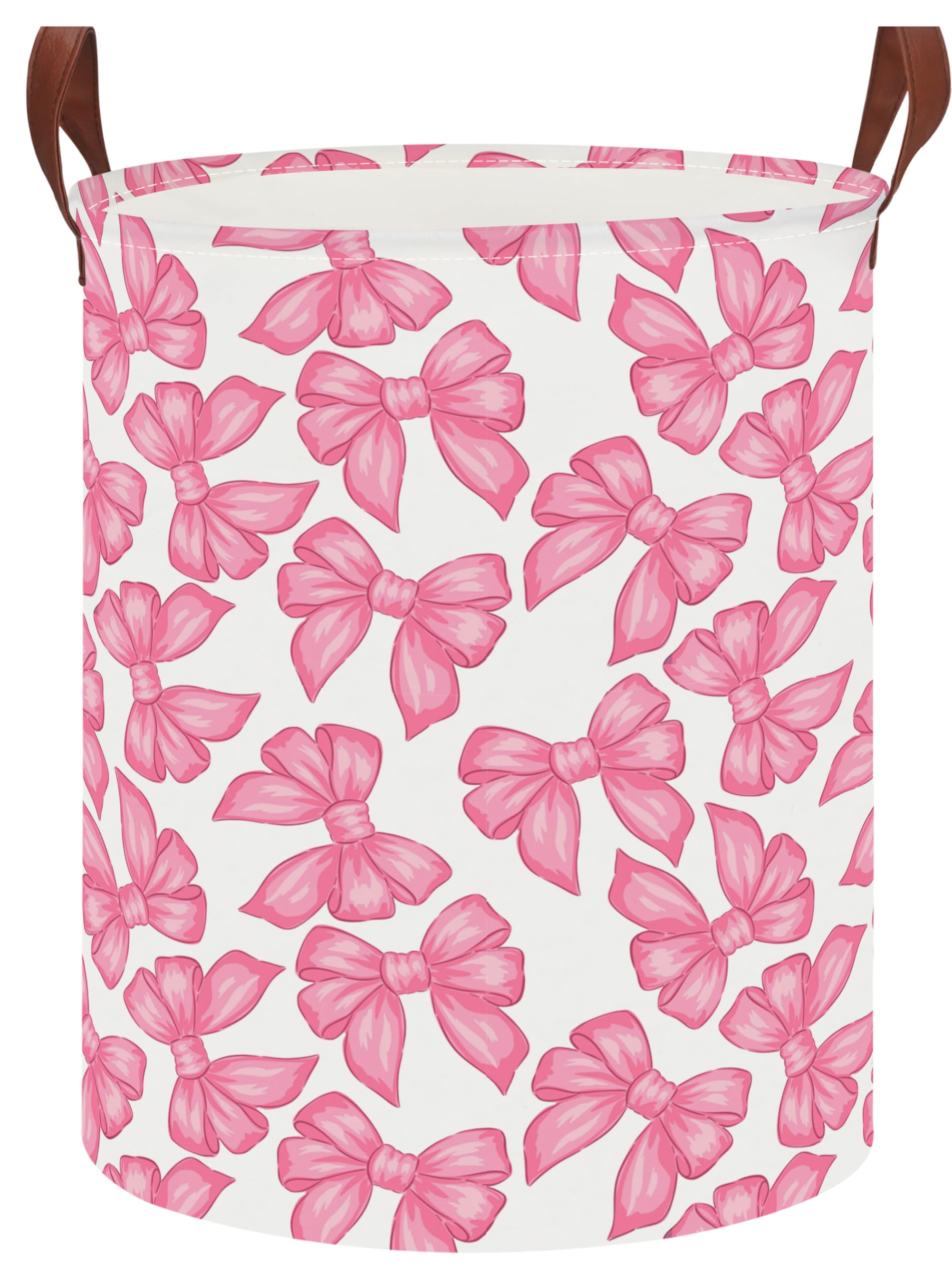 NTAOHAMPER Laundry Hamper,Laundry Basket,Baby Nursery Hamper,Waterproof Storage Bin,Clothes Organizer Basket,Room Decor(Big Bowknot)