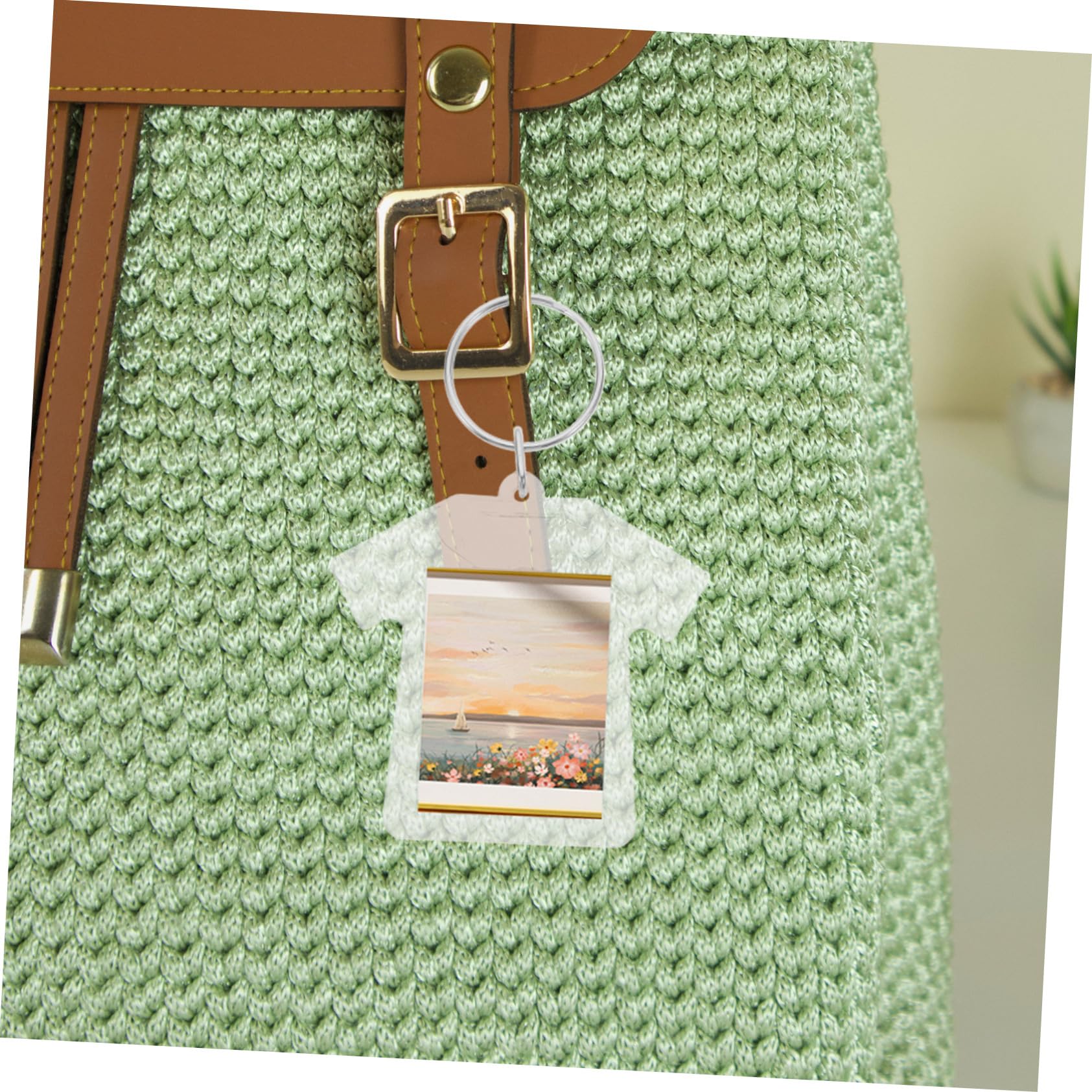 GALPADA 100 Stück Durchsichtige Acryl Schlüsselanhänger mit Fotorahmen Glatte Oberfläche und Portable Größe für Personalisierte Souvenirs und Schlüsselanhänger