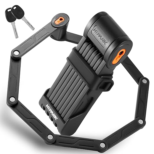 Antivol Velo, Antivol Pliable Haute Sécurité, 100cm Cadenas Velo Antivol avec Support Portable et 2 Clés, Antivol Velo Pliable en Alliages à Haute Résistance pour Vélo,Trottinette et Portes