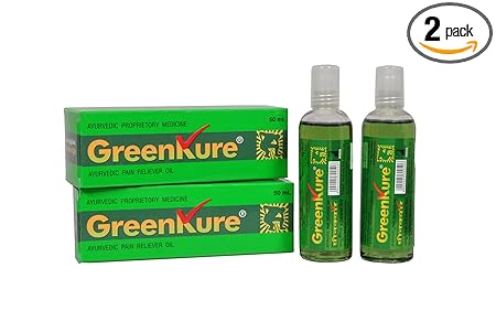 GreenKure Pain Relief Ayurvedic Oil (50 ml - Combo Pack of 2 bottles)