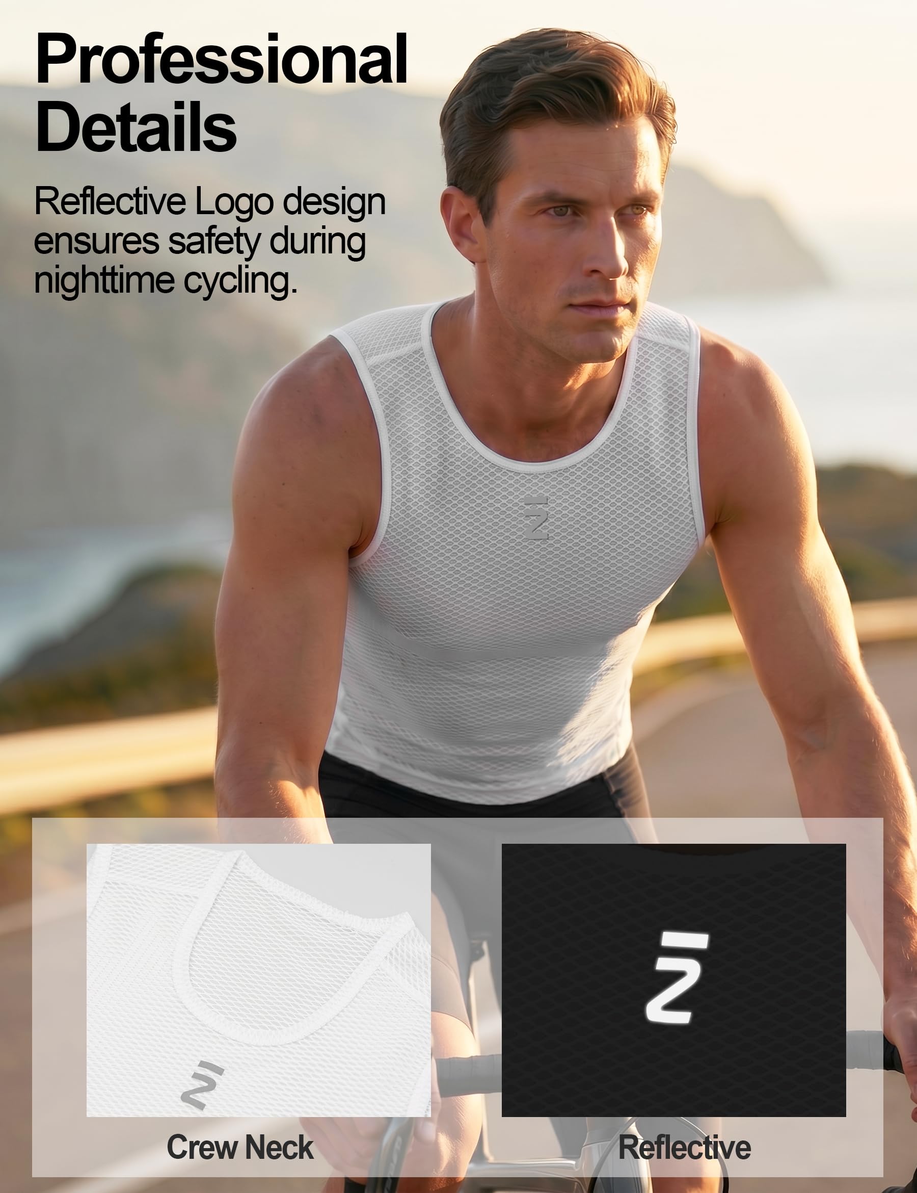 INBIKE Camiseta sin mangas hombre Superligera Transpirable Secado rápido