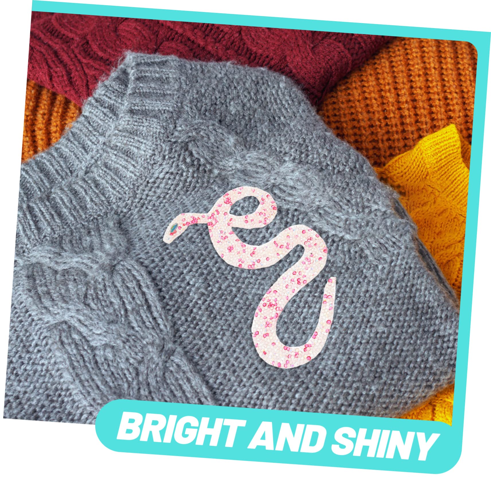BELLIFFY 20 Pz patch di strass serpente creativa a forma di serpente applicazioni di serpente bling toppe per giubbotti toppe per maglioni per vestiti di serpente delicata