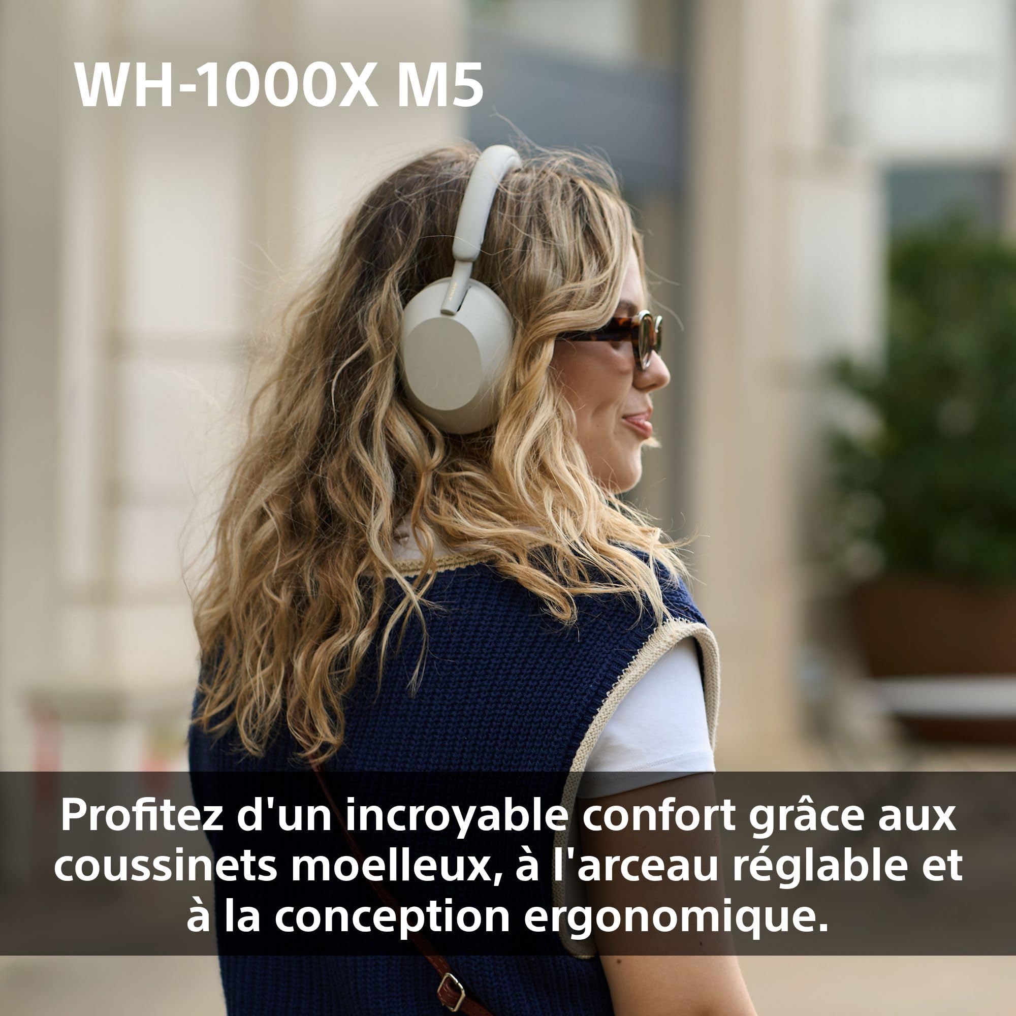 Sony WH-1000XM5 - Étui Rigide, Casque sans Fil Haut de Gamme à réduction de Bruit, Bluetooth, qualité d'appel Claire, Audio Hi Res, 30h d'autonomie, étui Rigide, iOS et Android - Noir