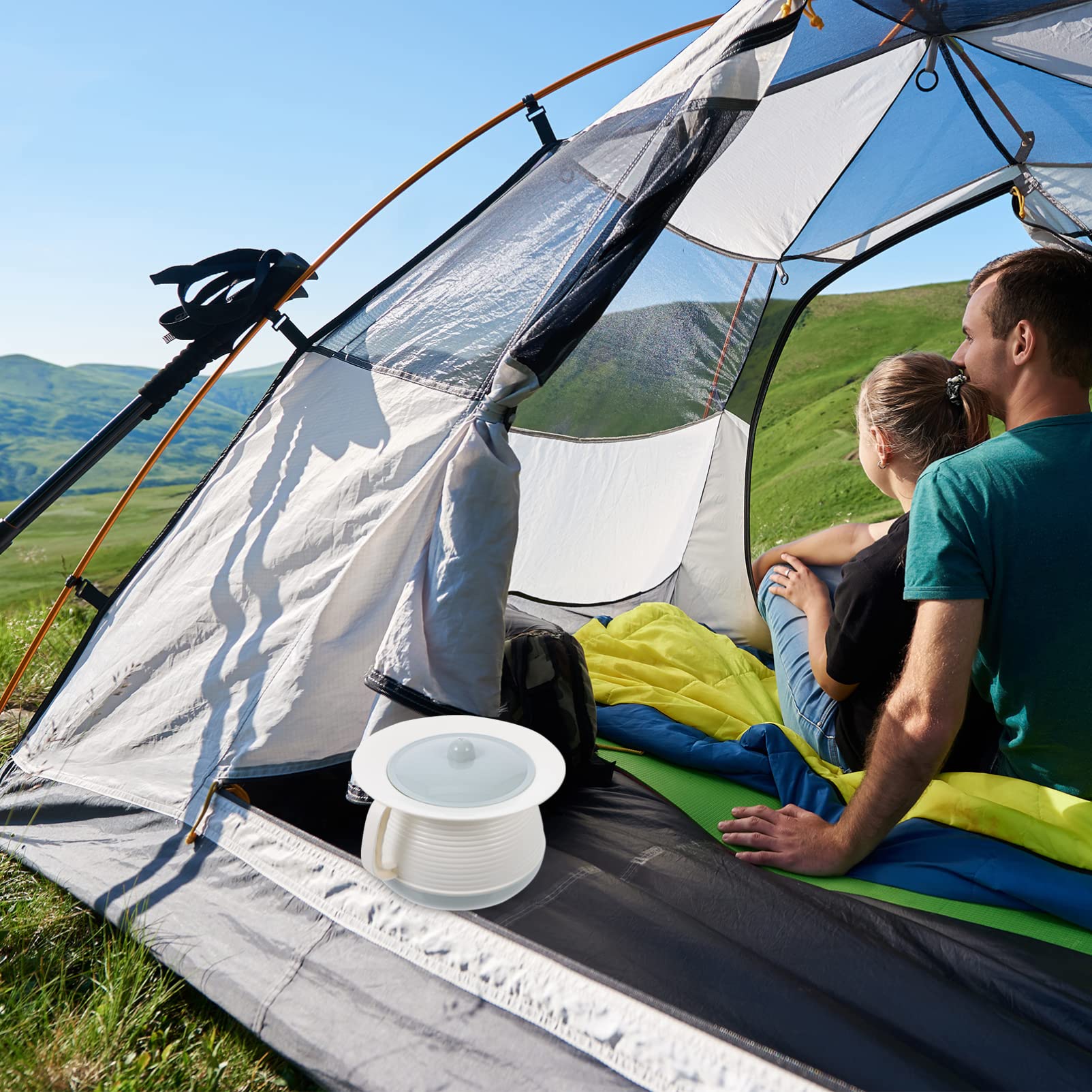 Zerodeko Pot De Chambre Portable Avec Couvercle Et Poignée Urinoir De Nuit Couvert Multifonctionnel Pour Adultes Et Enfants Bassin Hygiène Domestique Et Hospitalière 8.07X8.07X5.31In