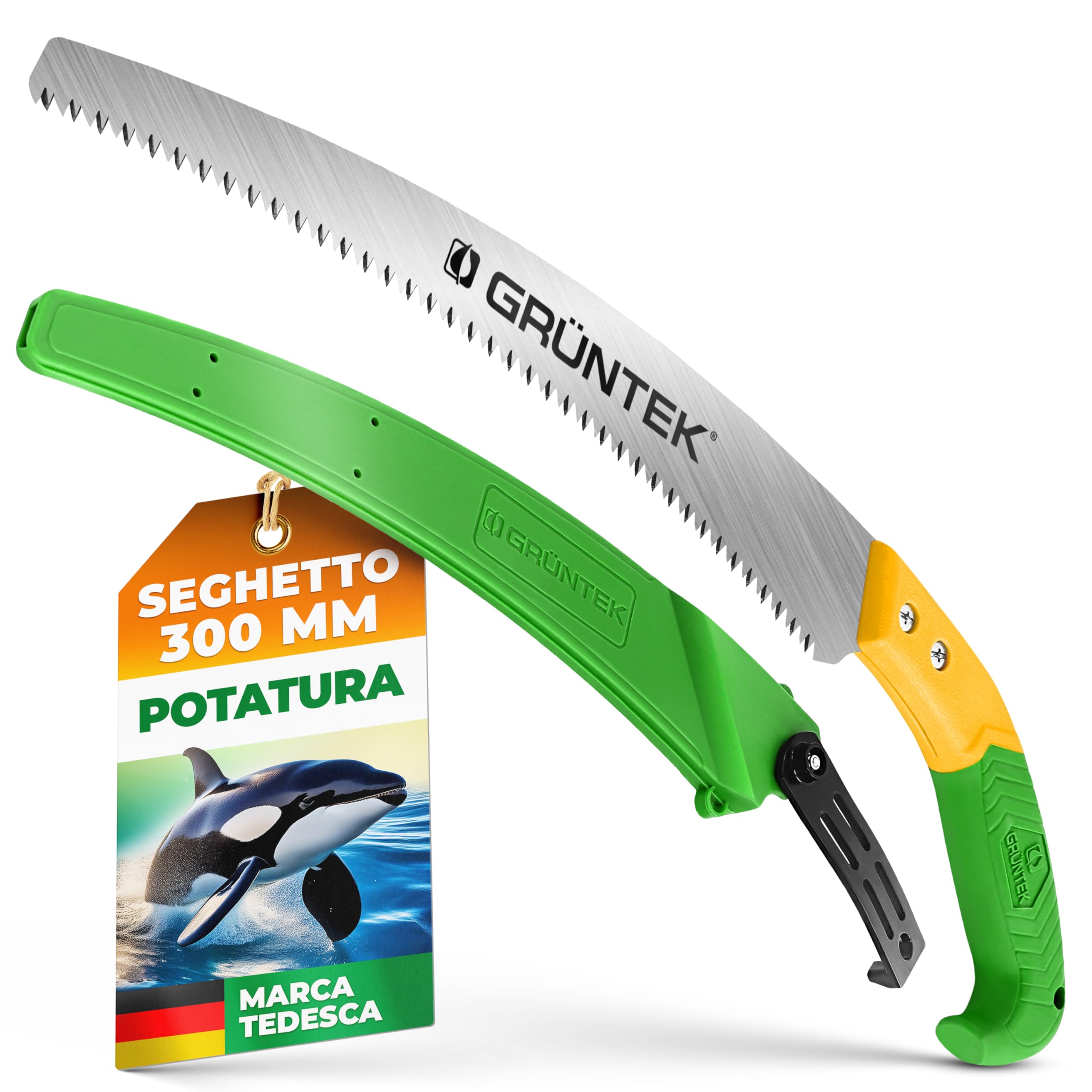 Seghetto Da Potatura GRÜNTEK - Lama Curva 330mm, Acciaio Carbonio, 7 Denti/Pollice, Per Giardino E Legno - Foto 12