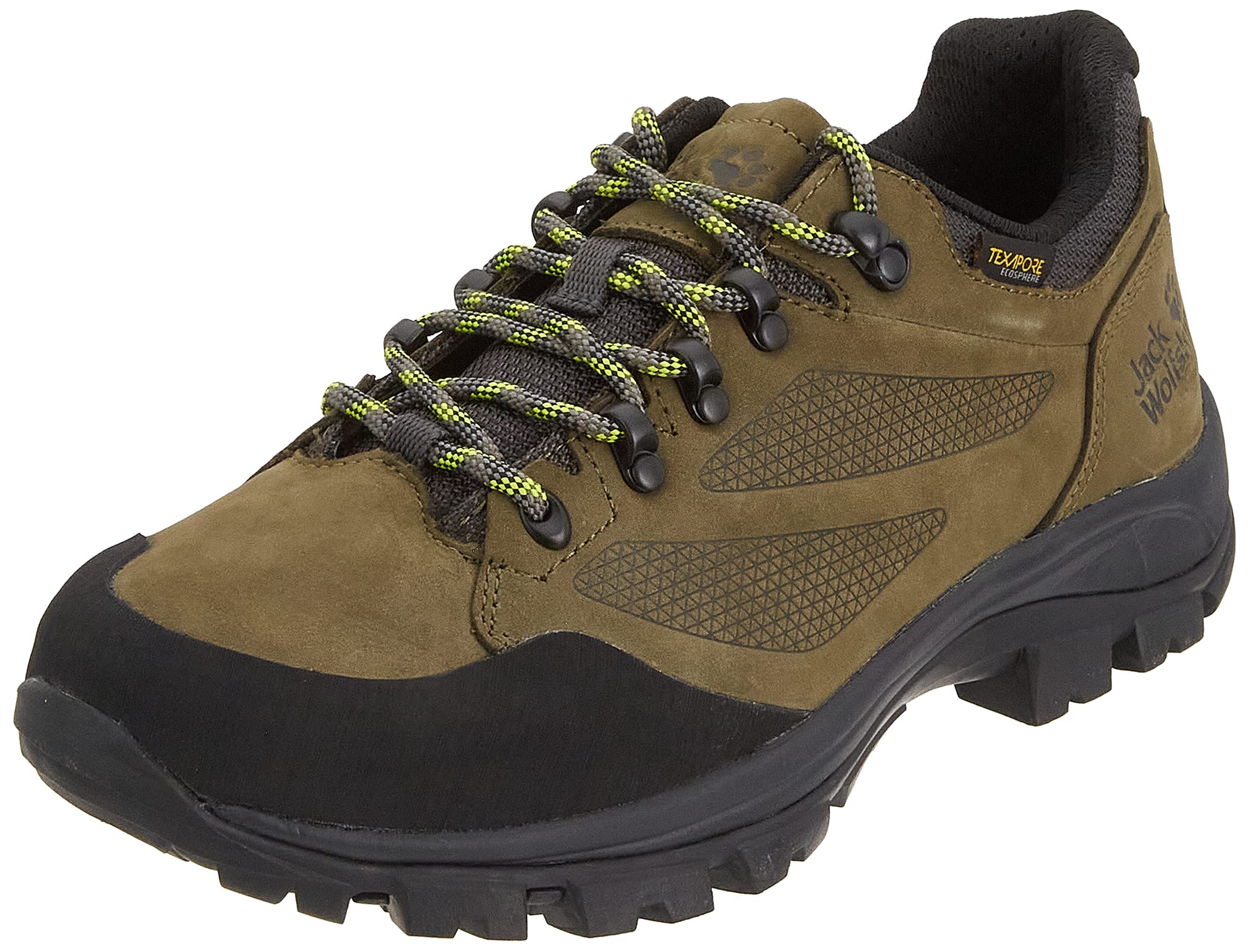 Jack Wolfskin REBELLION TEXAPORE LOW M, Walking Shoe, khaki / phantom, 7.5 UK