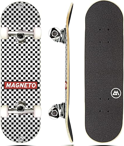 Magneto Patineta para niños 22 pulgadas de largo por 6 pulgadas de ancho cubierta de 7 capas de arce Totalmente montada Tabla de crucero escolar