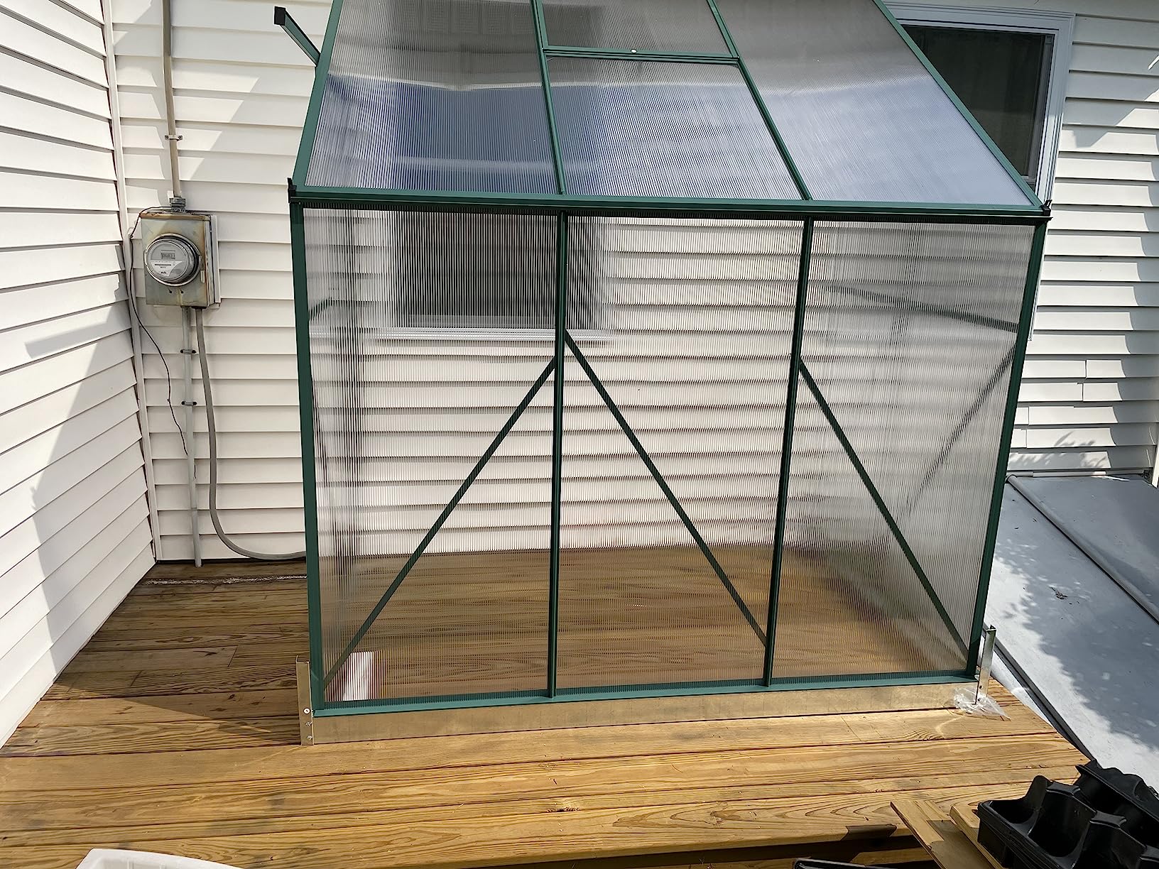 $27/mo - Finance Outsunny 8' x 4' x 7' Hobby Greenhouse, Walk-in Lean ...