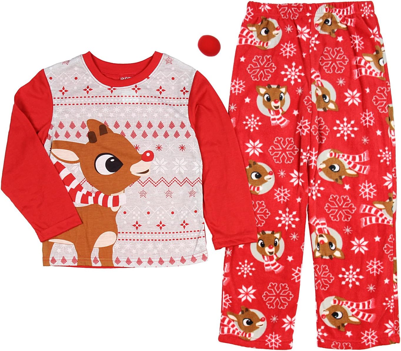 Rudolph the Red Nosed Reindeer Christmas Holiday Family Sleepwear Pajamas (Adult/Kid/Toddler/Baby)