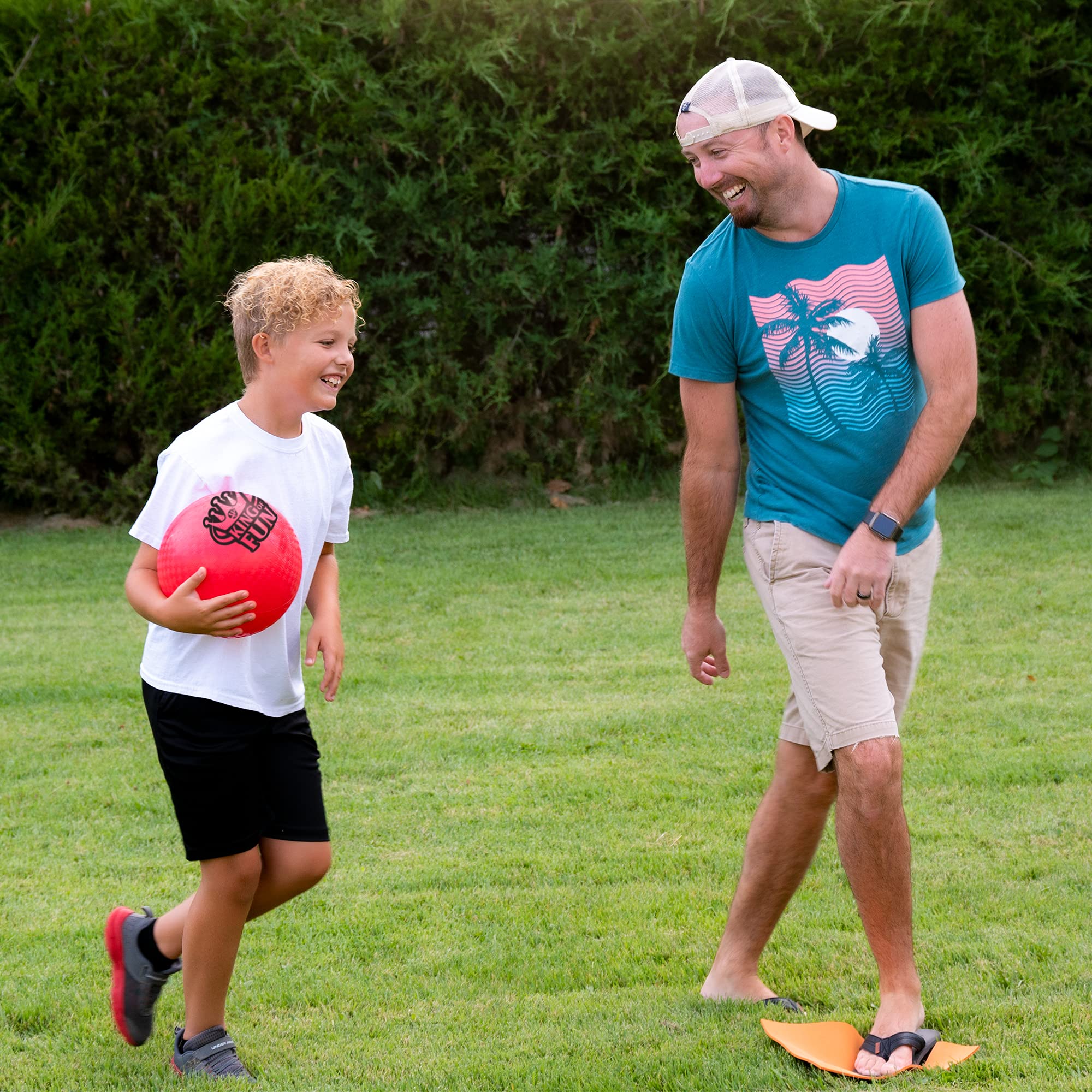 Hedstrom King of Fun Jumbo Oversized Kickball zestaw, czerwony