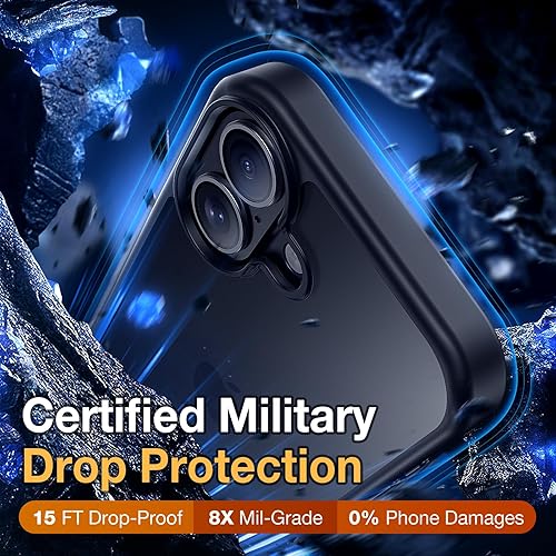 Miniatura 39 de Funda para iPhone 12, a prueba de golpes, para iPhone 12 Pro, protección contra caídas de grado militar, parte trasera dura, delgada, translúcida