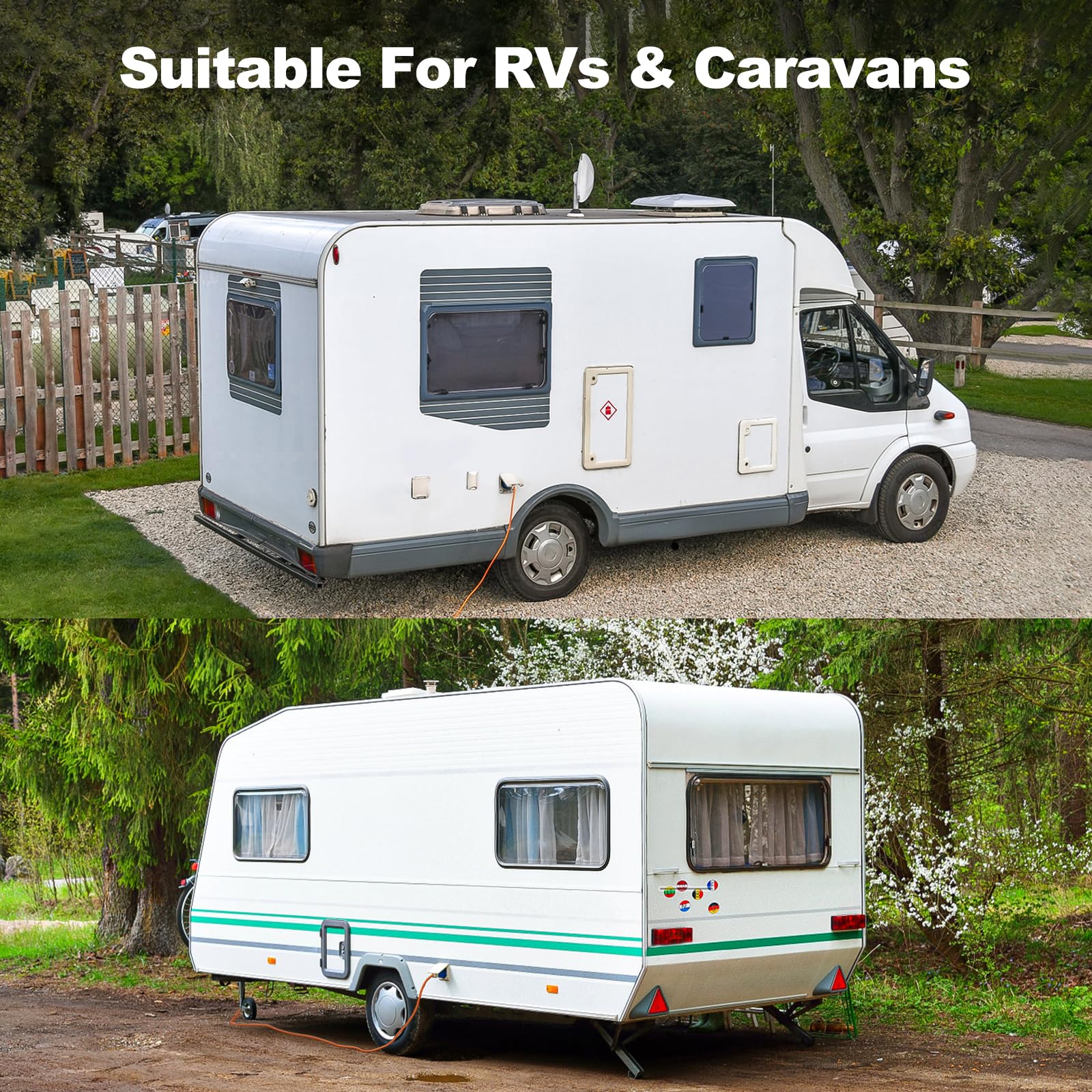 CEE Verlängerungskabel 10 Meter außen, 240V 16A Camping Verlängerung CEE Adapter Kabel mit Schutzkontakt Stecker auf CEE Kupplung, IP44 CEE Stromkabel für Außenbereich, Caravan und Wohnwagen etc