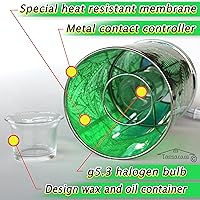 Vista 5 de Marihuana Electric Tarta Quemador de Fragancia Lámpara de Aceite o Cera Fundida Calentador Aroma Terapia Lámpara Lámpara de Marihuana (Metal 3)