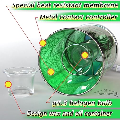 Miniatura 5 de Marihuana Electric Tarta Quemador de Fragancia Lámpara de Aceite o Cera Fundida Calentador Aroma Terapia Lámpara Lámpara de Marihuana (Metal 3)