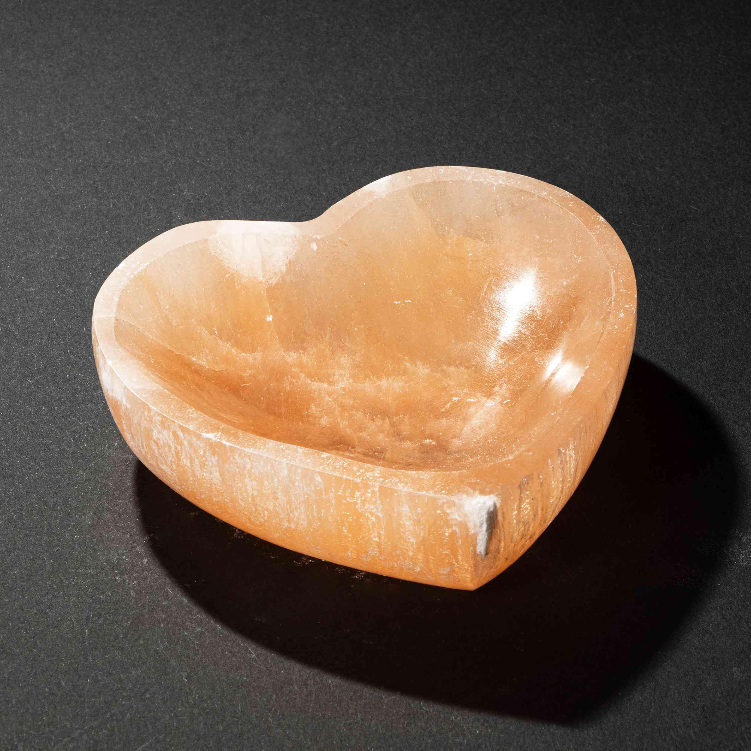 Ciotola Selenite Arancione 10.5x7cm - Per Ricarica Pietre E Decorazione - Foto 5