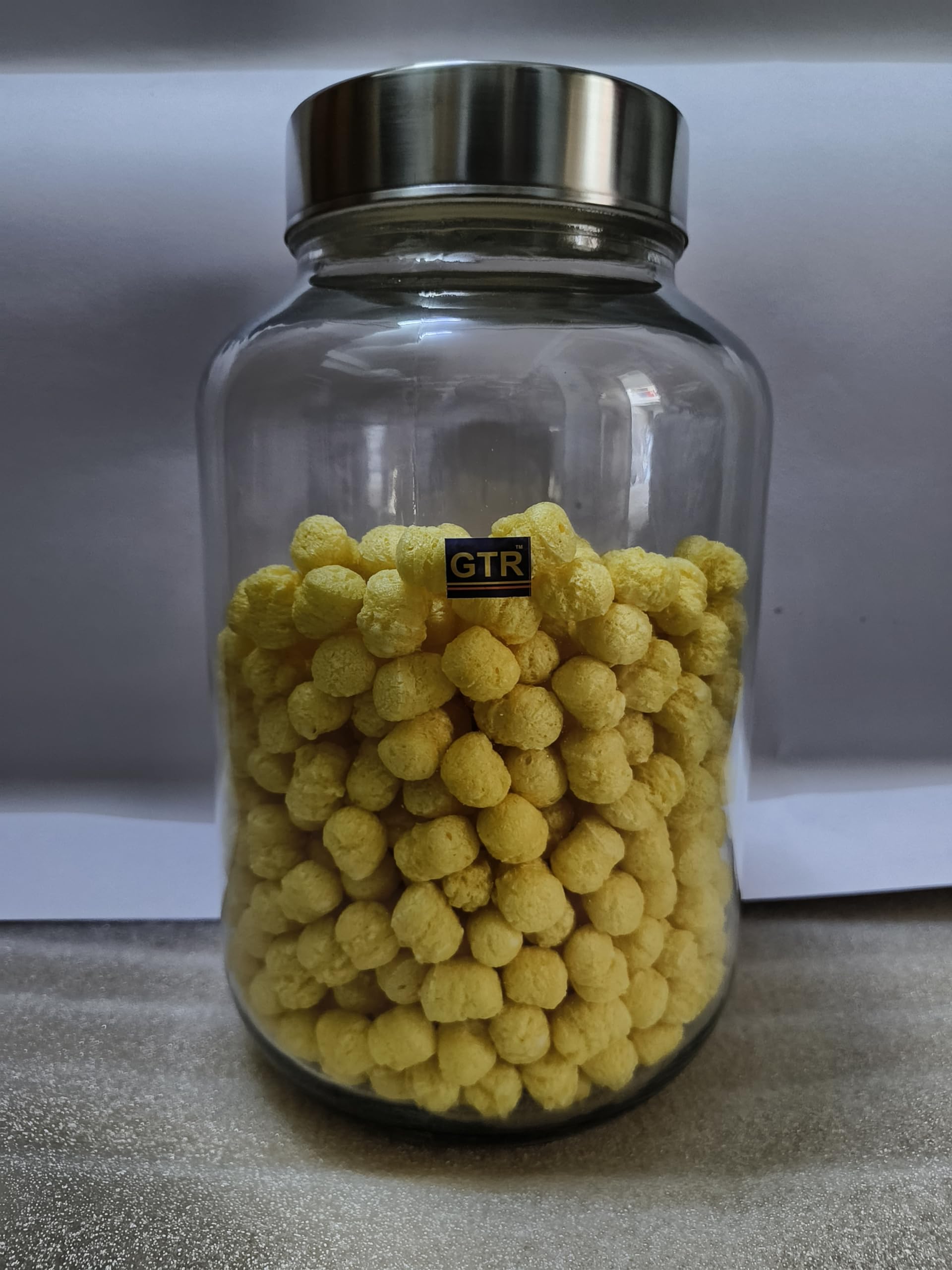 Glass Round Jar Air-Tight Jars with Plastic Lid Perfect for Dry Fruits, Biscuits, Cookies & Candy's, Spices, Flacks, Pickles NR - 6 L Glass Grocery Container