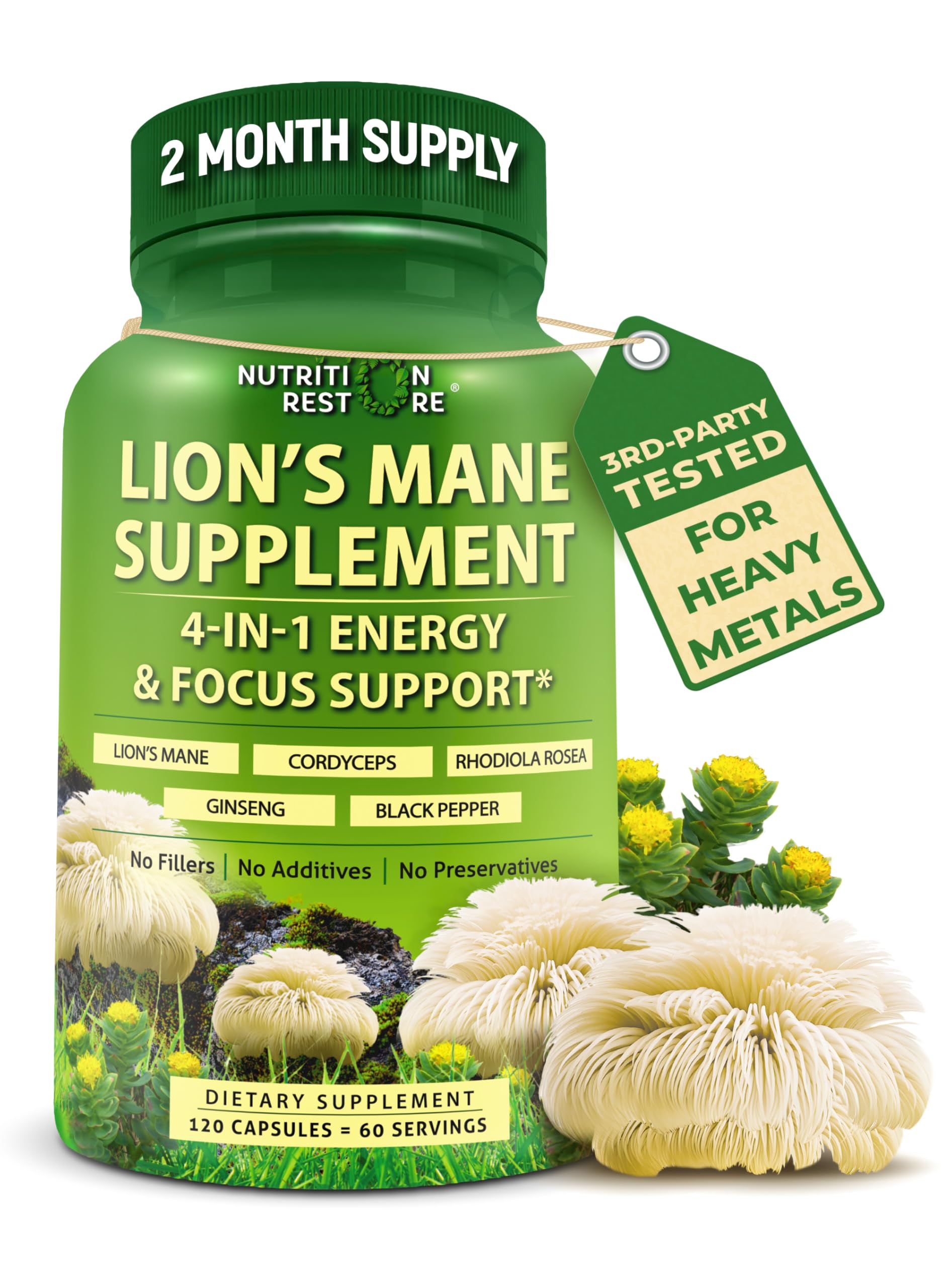 Organic Mushroom Complex with Lion's Mane, Turkey Tail, Cordyceps & Chaga — Amazon image 7