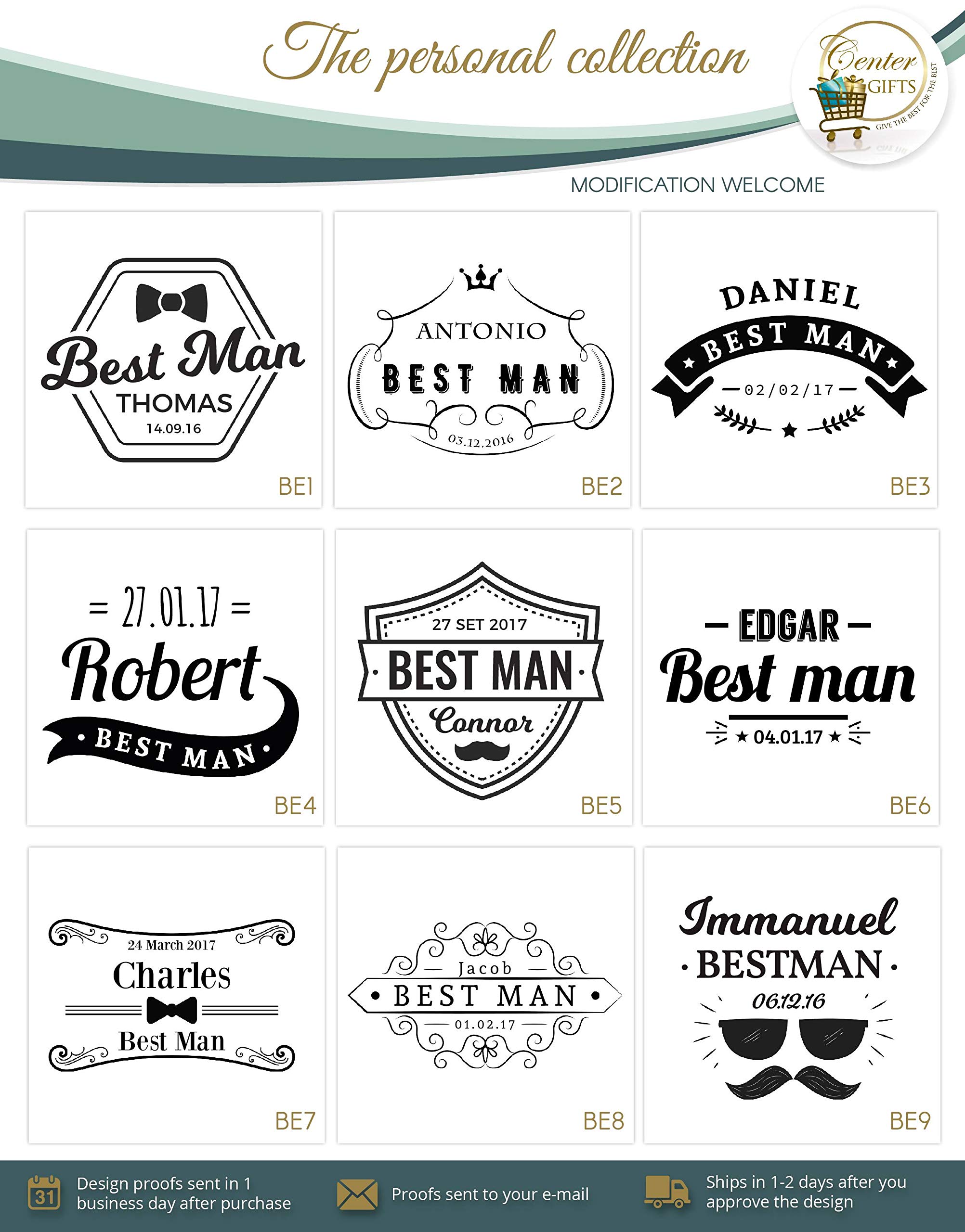 Personalized Bestman Beer Mug with Smooth Finish | Moscow Mule Copper Mugs Premium Quality Frosty Mug with Handle| Pure Solid Copper Mugs Perfect for Cold Drinks Beer Wine Bars Parties (16 oz)