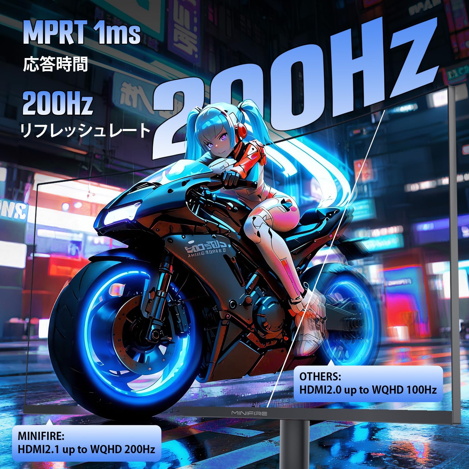 Amazon.co.jp: Minifire 34インチ ゲーミングモニター 200Hz 曲面