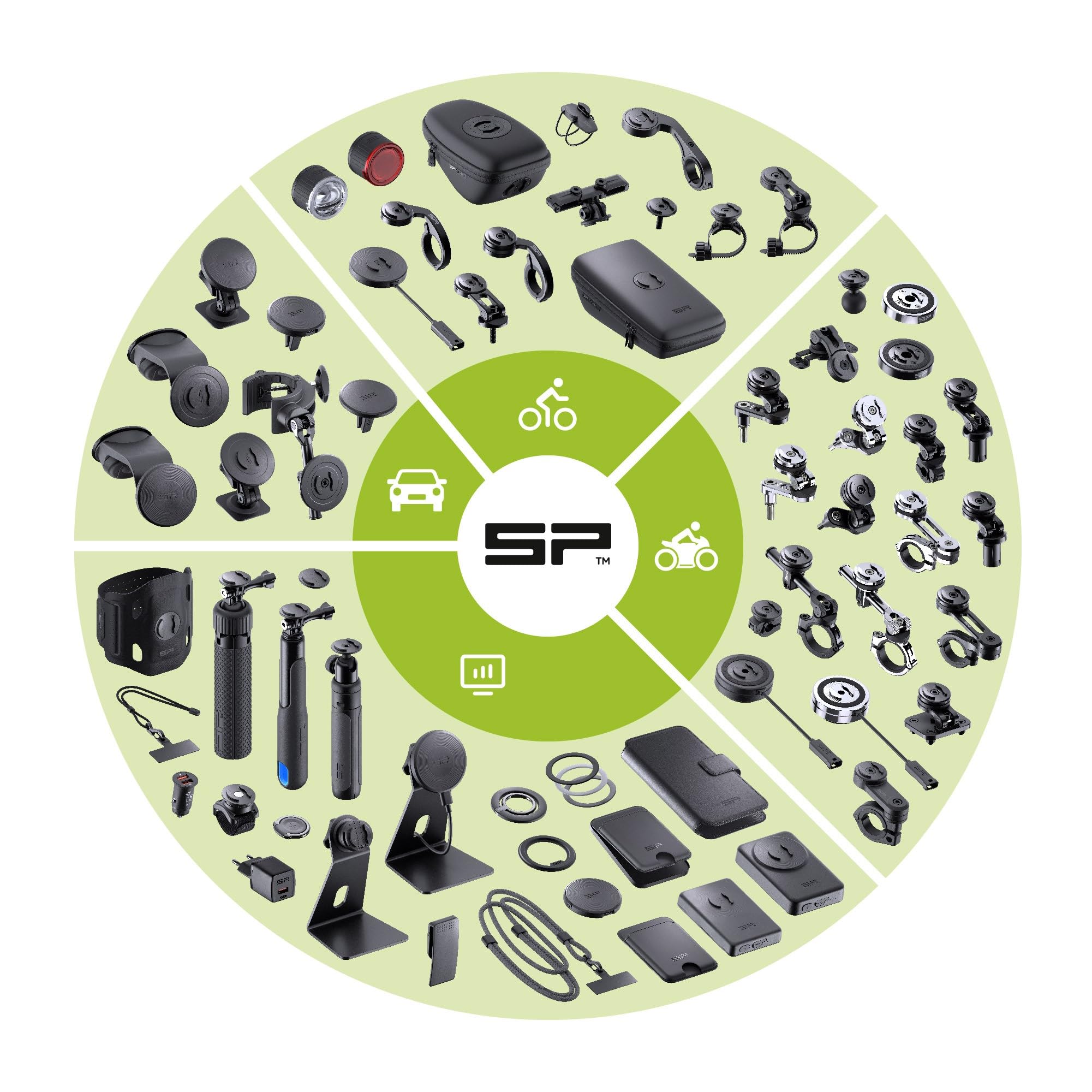 SP CONNECT Micro Stem Mount Pro Clamp | SPC+ | Supporto per cellulare per manubrio della bicicletta | Supporto per smartphone bicicletta | Supporto per cellulare