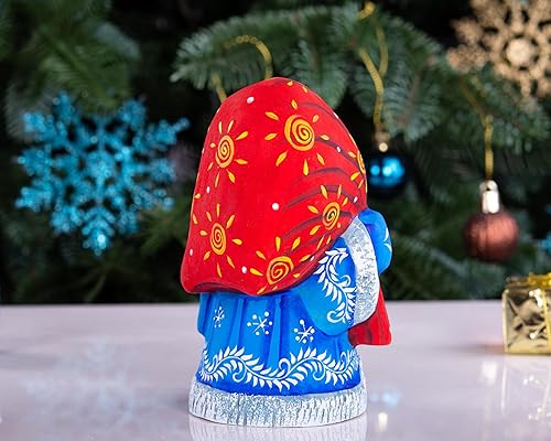 Miniatura 7 de Figura de Papá Noel tallada a mano de madera - Decoración navideña hecha a mano para el hogar - Talla de madera maciza - Hecho en Ucrania