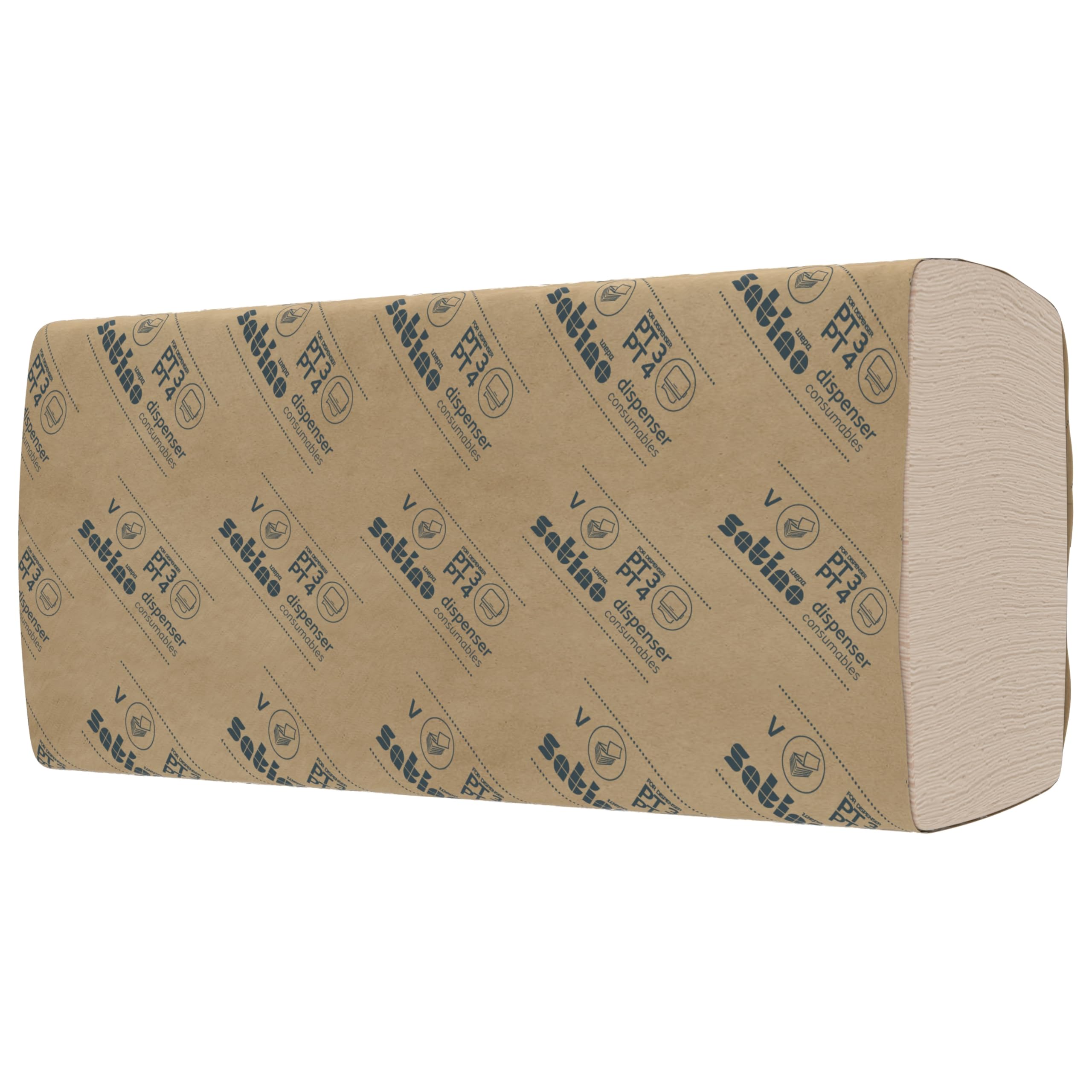 Satino PureSoft Papierhandtücher V-Falz - 4.000 Blatt 2-lagig mit 24 x 23cm Größe je Blatt - weich, umweltschonend und nachhaltig aus recyceltem Karton/Verpackungsmaterial