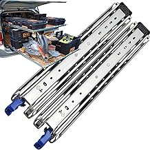 TOP.STAR Slide Rail with Lock, 78.7 inches (2,000 mm), Right and Left Side Set Load Capacity 264.4 lbs (120 kg), Sliding Rail, Drawer Rail