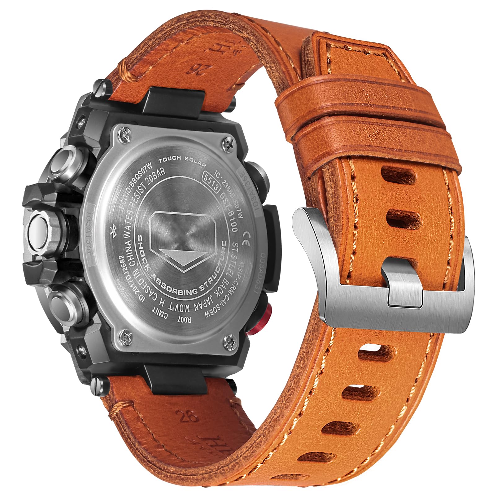 Amazon.co.jp: イタリア製レザー時計バンド for Casio GST-210 / GST 