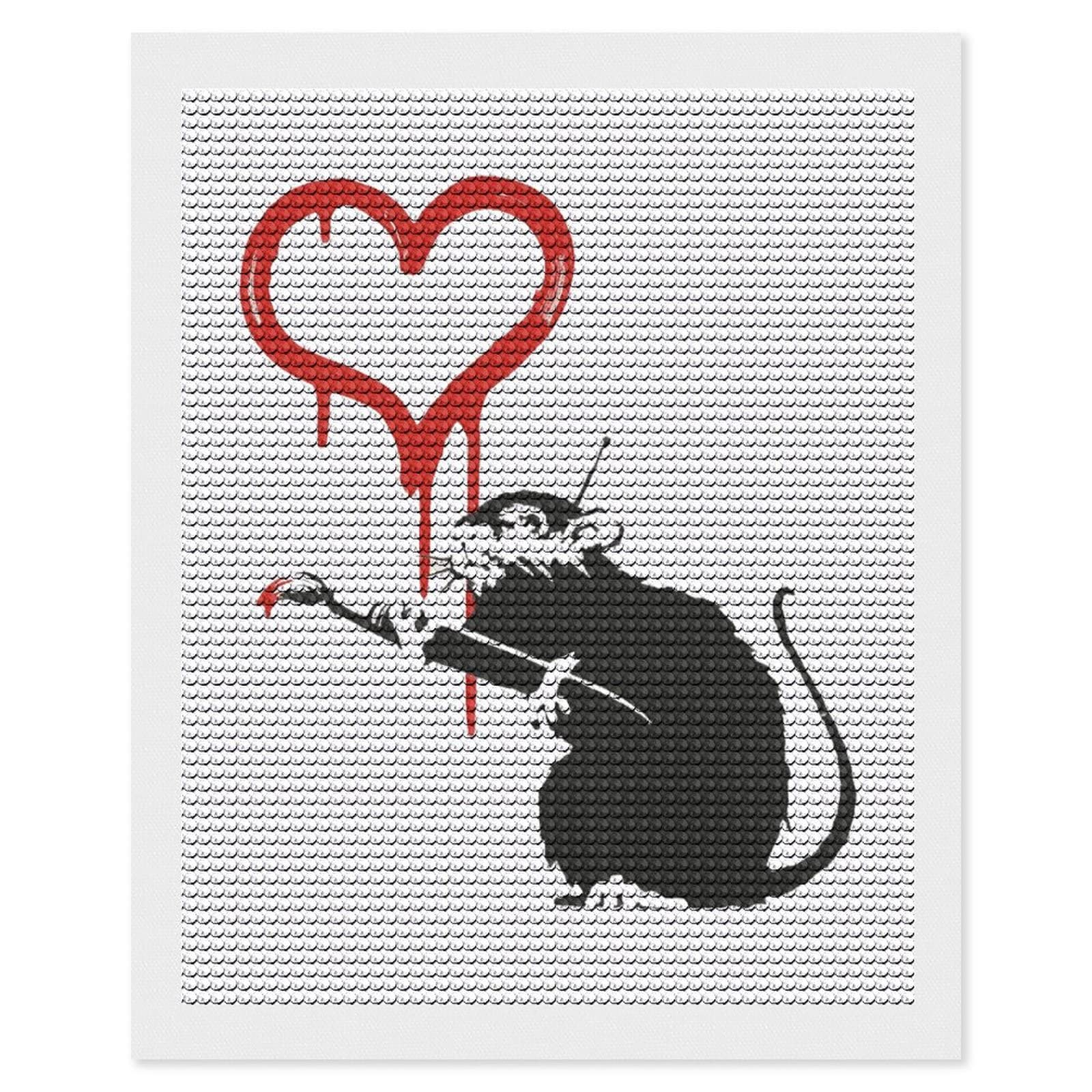 Amazon.co.jp: ダイアモンドビーズ絵画 バンクシー Banksy ネズミ
