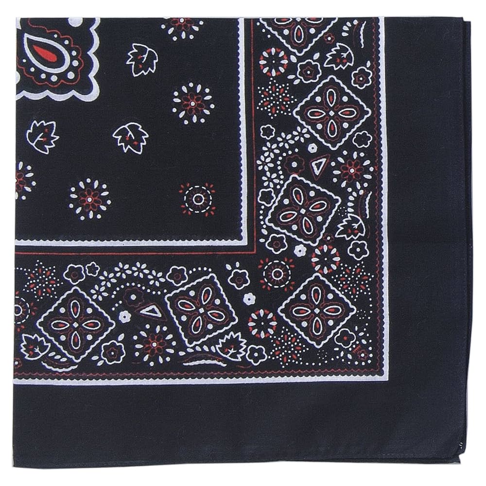 CHALLENIER ept バンダナ柄 Deck 27cm 黒 CHALLENIER ept バンダナ柄 Deck 27cm 黒