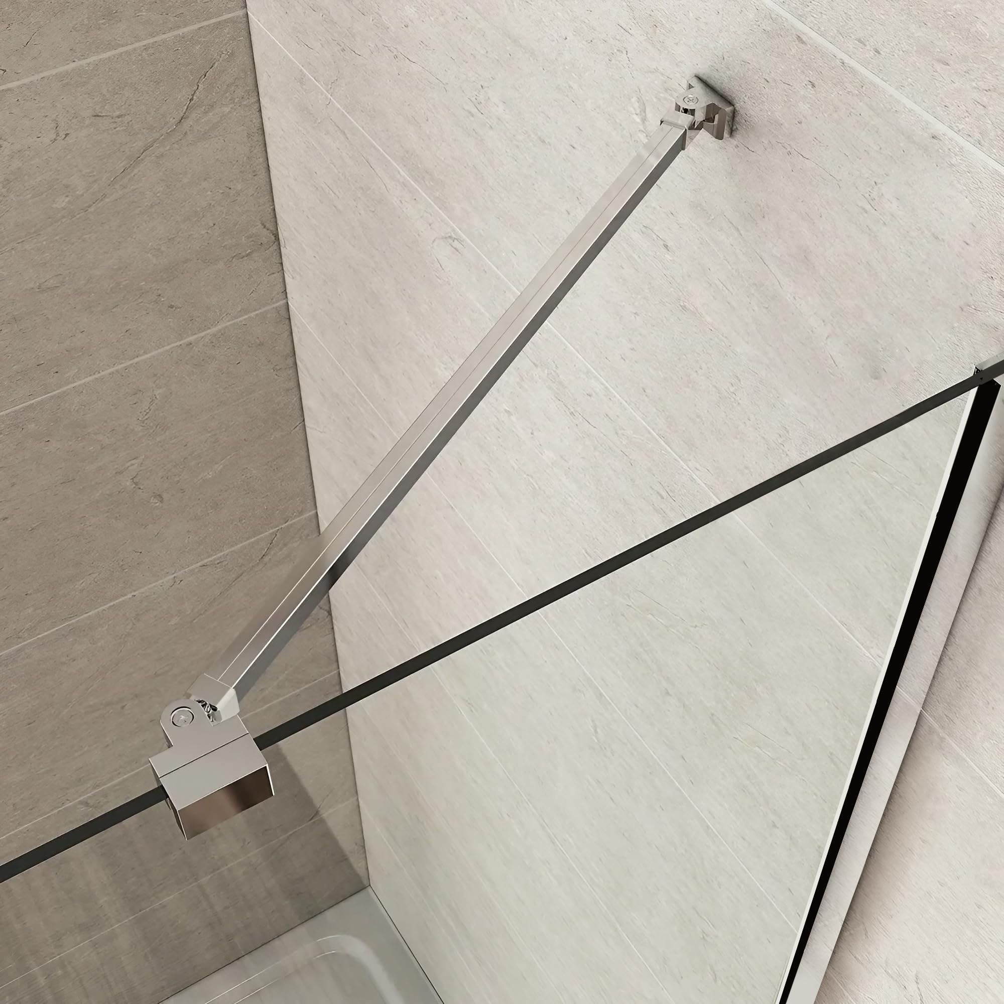 Aqua Class INOX, modello marmo, dimensioni 70 cm da 50/60/70/80/90/100/110/120, cabina doccia, vetro trasparente da 6 mm, con motivo sabbiato nano rivestito (70 x 195 cm)