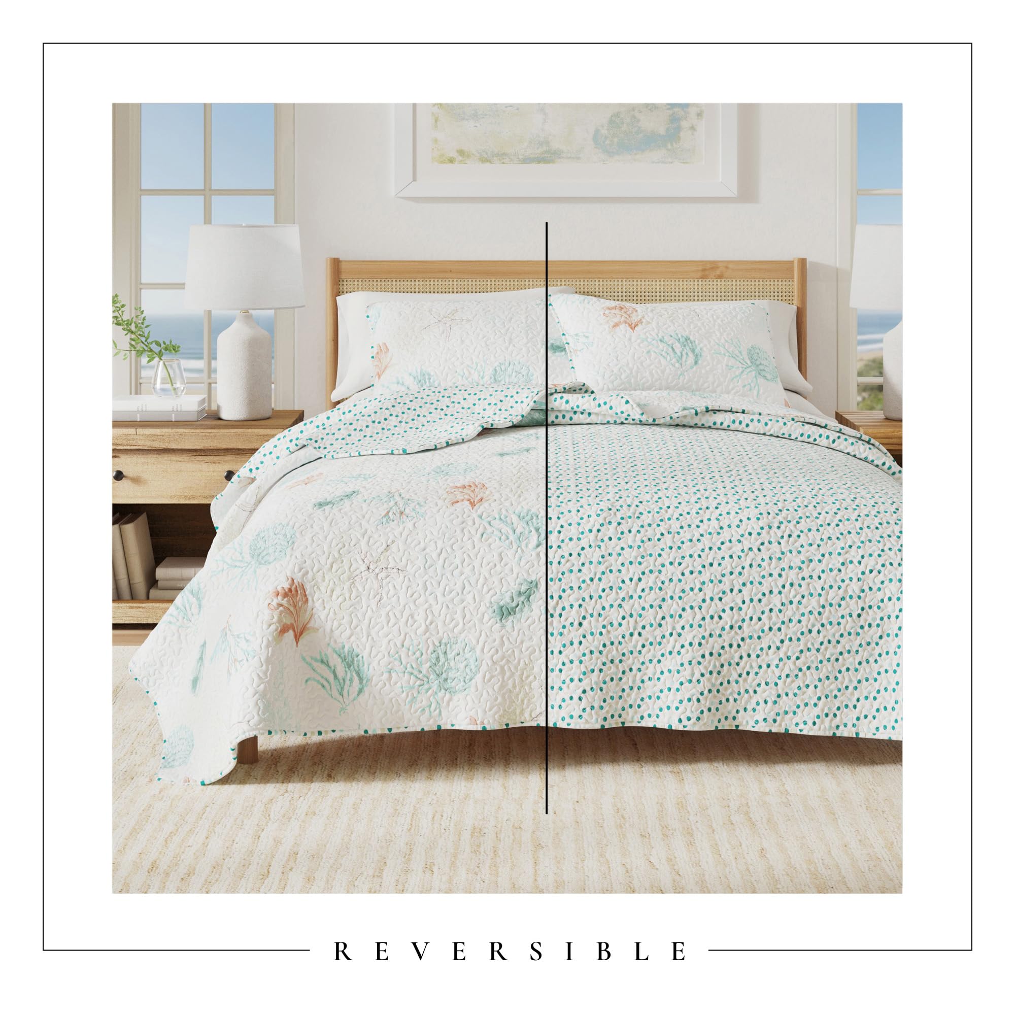 Amazon.co.jp: Great Bay Home キングサイズ キルトセット 夏