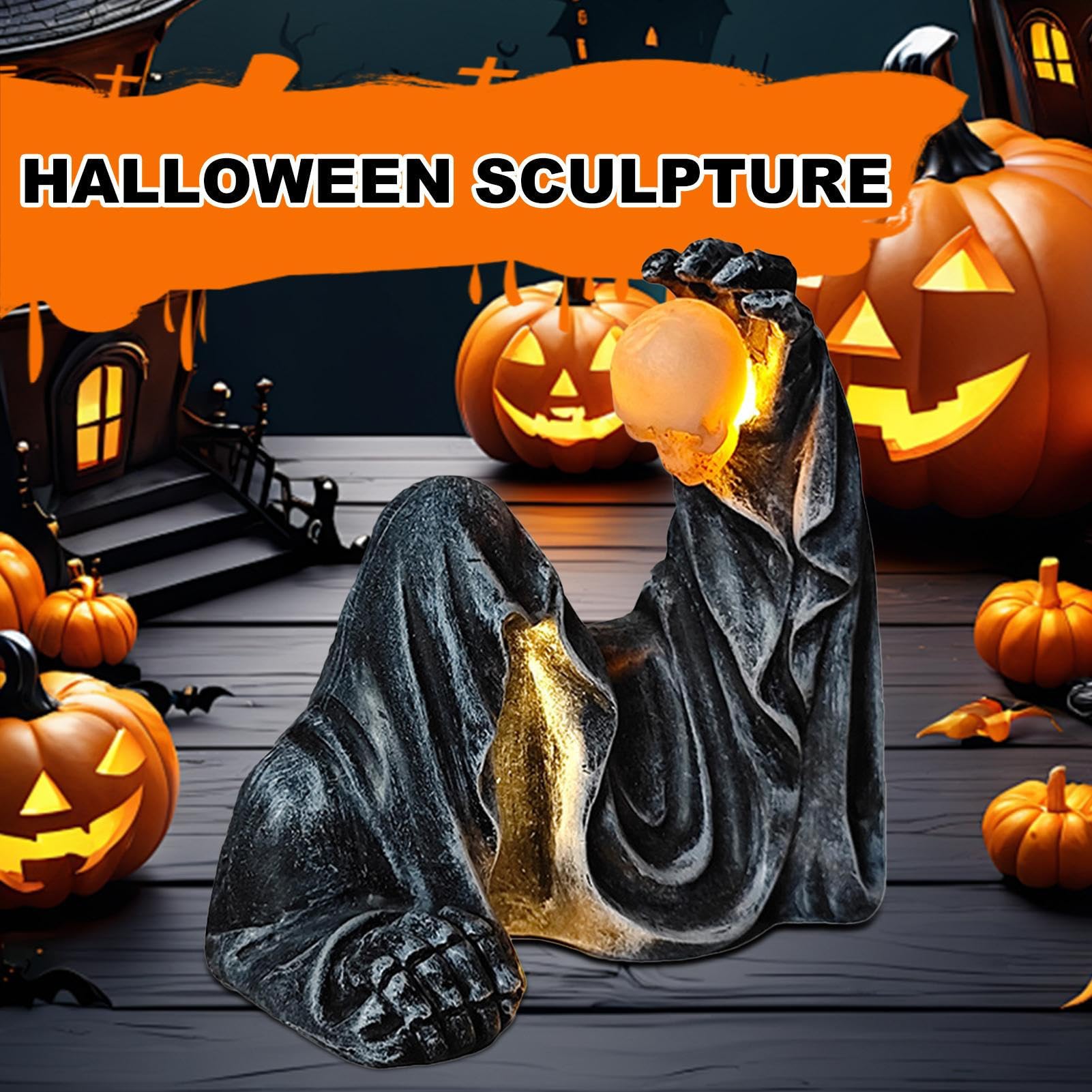 Figurki Halloween Dekoracje Z Czarnymi Pelerynami Na Halloween