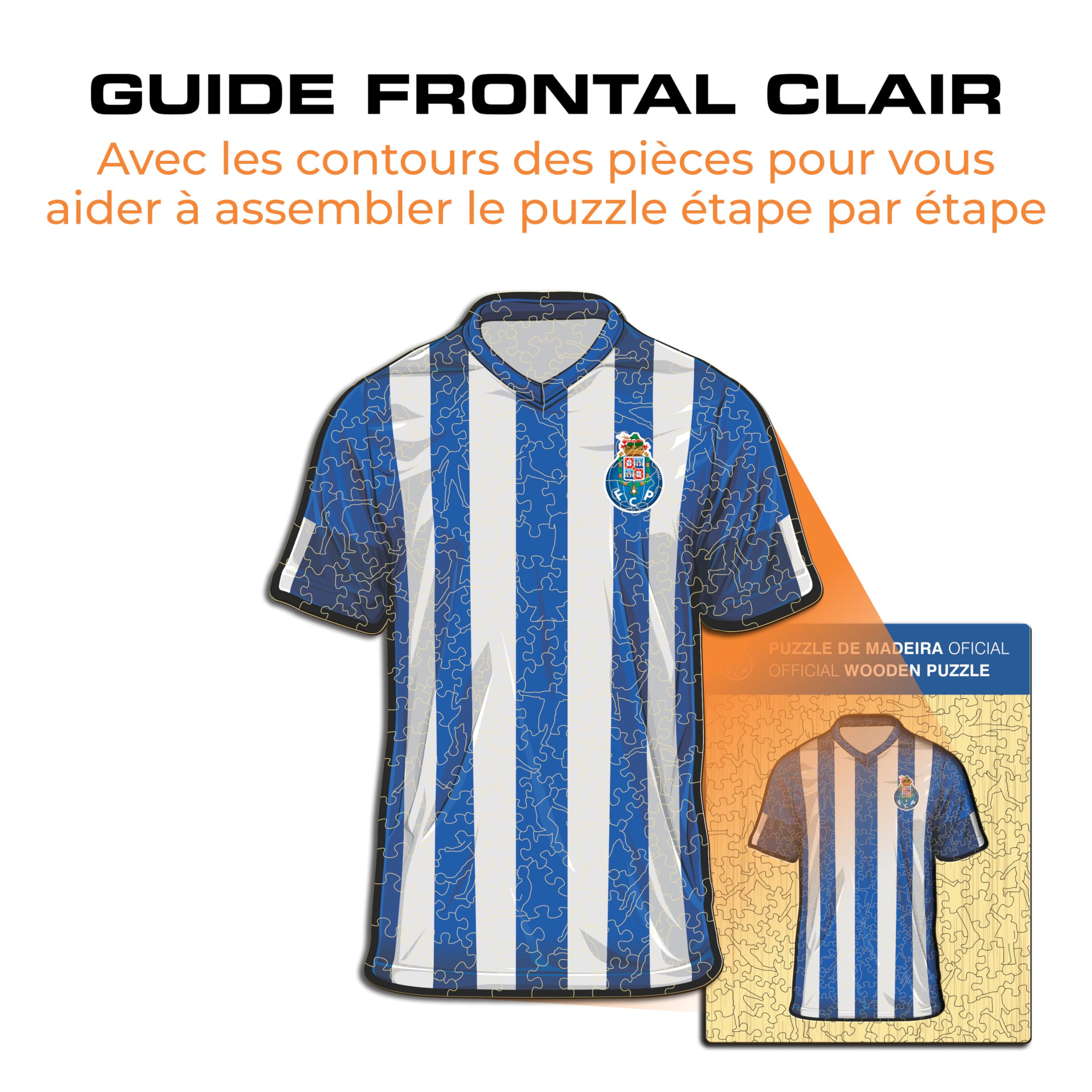 Iconic Puzzles - Porto Maillot, Puzzle en Bois sous Licence Officielle, 100% Durable, Cadeau pour Adultes et Enfants, Taille L, 500 pièces
