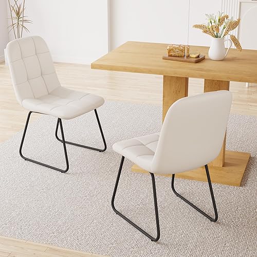 Miniatura 49 de Mesa de comedor moderna de 46 pulgadas, mesa de cocina rectangular con acabado de roble, mesa de comedor compacta para 4, construcción robusta para
