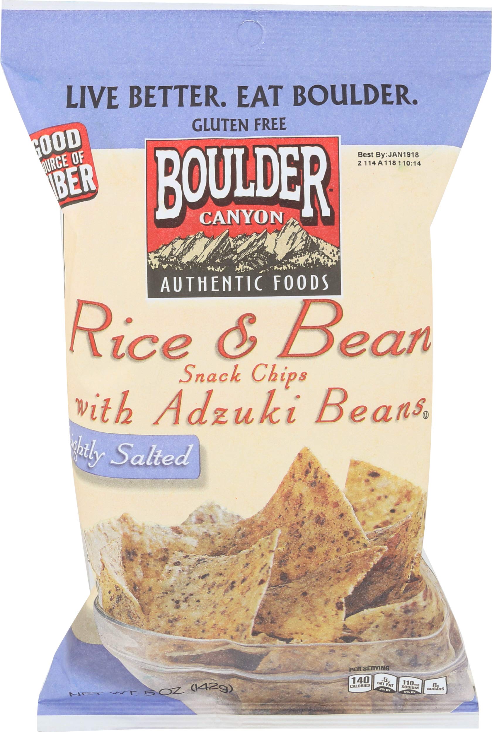 Boulder Canyon Rice & Bean Chips, Natural Salt, 5 Ounce
