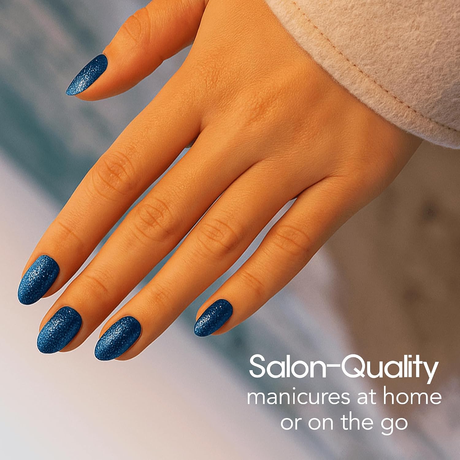 Color Street High Tide Nail Strips - Navy to Cobalt Blue Glitter Ombre, Glitter Finish, 16 Double-Ended Nail Strips, Easy to Apply, Long-Lasting, Salon-Quality Nails for a Vibrant, Stunning Look.