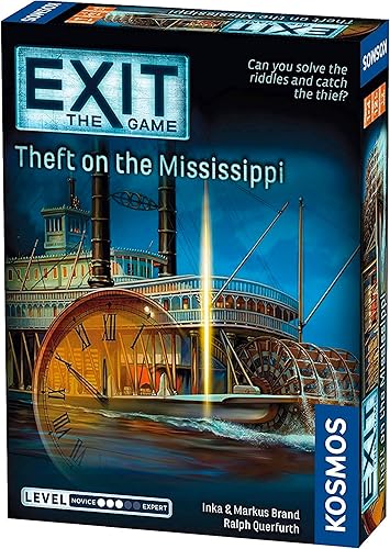 Thames & Kosmos - Exit: Robo en el Mississippi | Juego de sala de escape en una caja | Exit: El juego, un juego de Kosmos para jugar en familia,