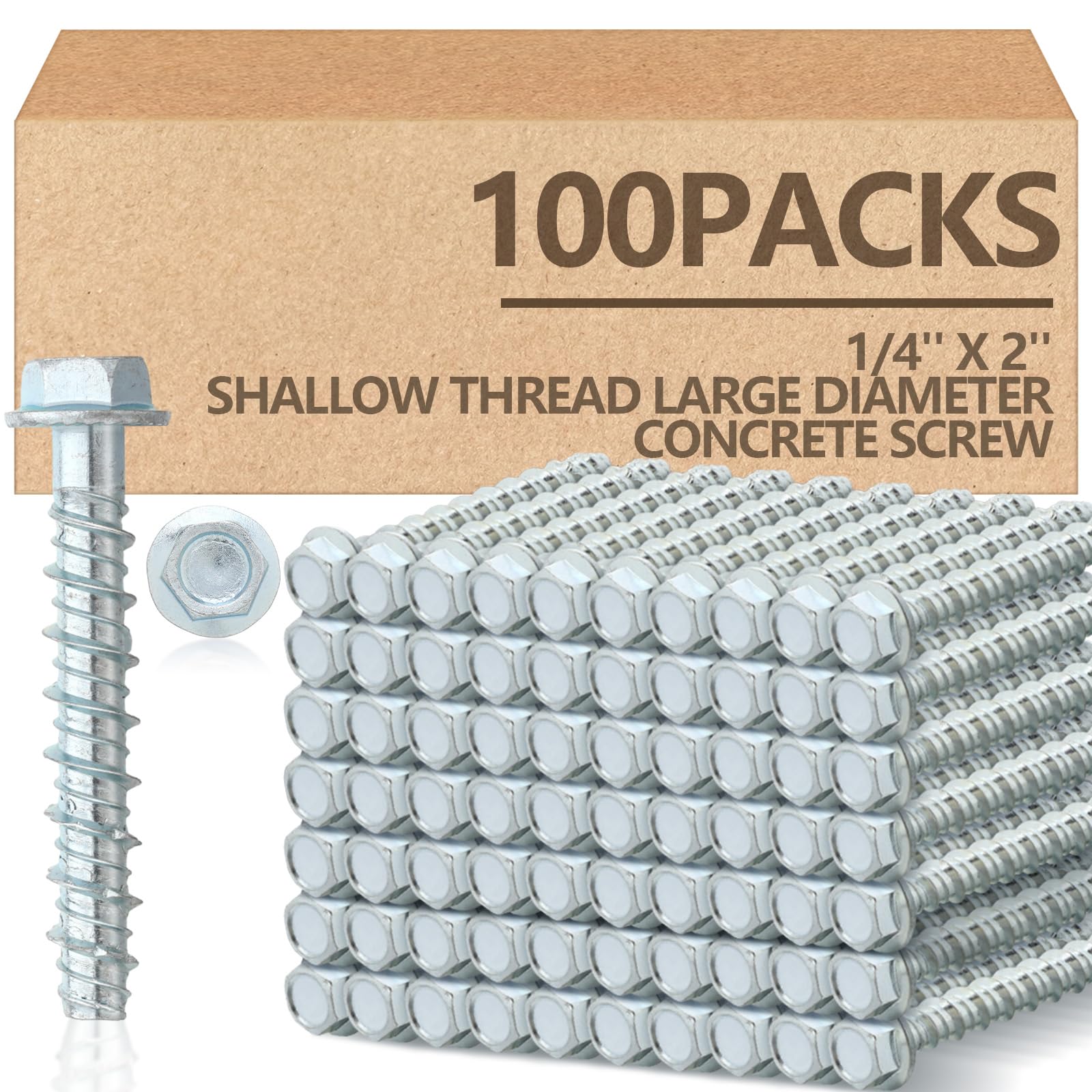 Concrete Anchors & Screws - 50 Pack -15 Concrete Anchors & Screws - 50 Pack -15