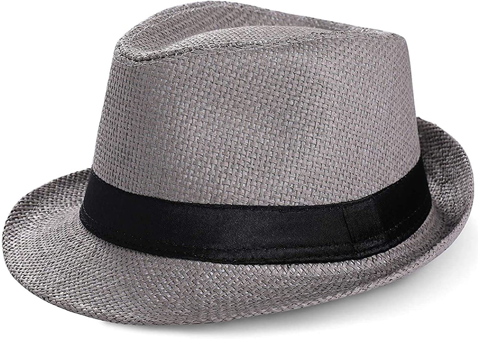 infispace Men's Jute Classic Fedora Summer Hat-picture-22