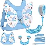 Accmor Toddler Harness Leash, 3 in 1 Cute Butterfly Kids Leash + Anti Lost Wrist Link, Adorable Child Walking Harness Wristband Assistant Soft Strap Belt Protector for Baby Girls to Outdoor Travel