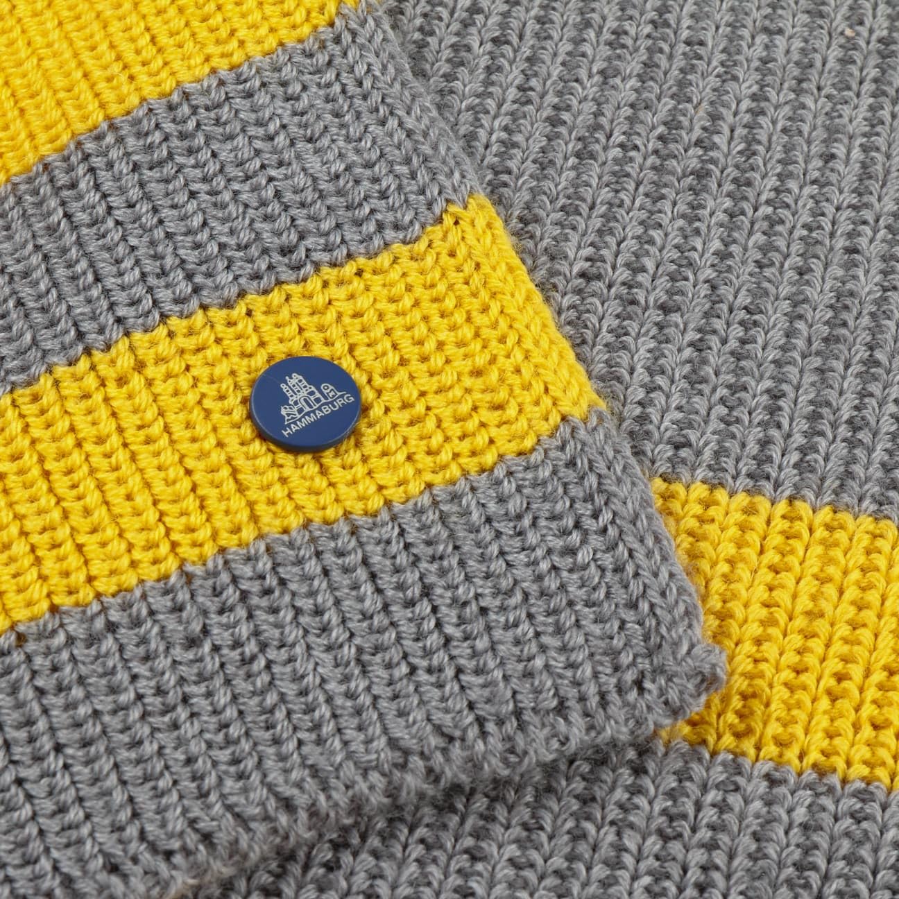 HAMMABURG Strickschal Gestreift Wollmix Damen Herren Made in Italy Herbst Winter