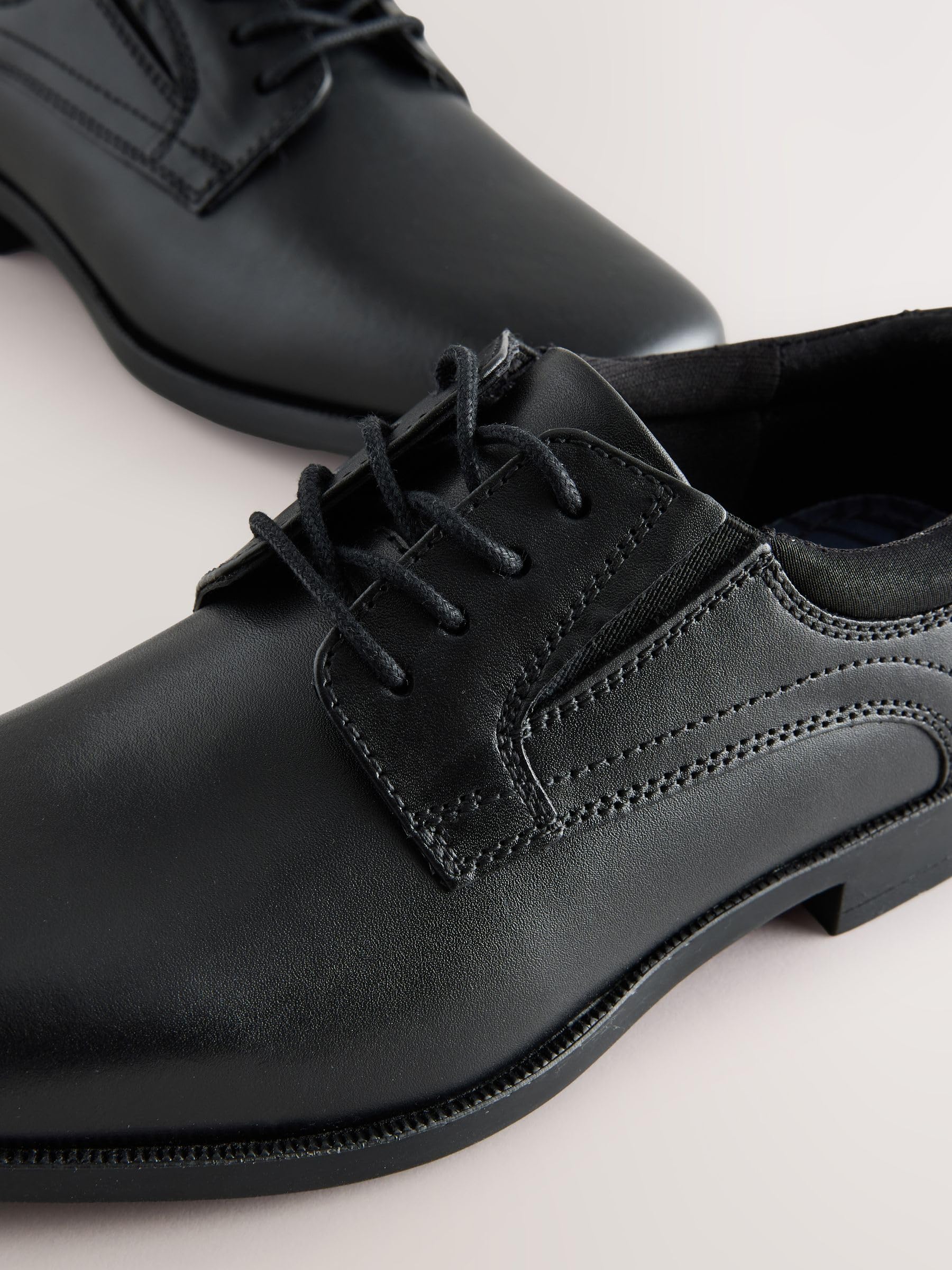 NEXT Garçon Chaussures Derby en Cuir à Lacets pour l’école