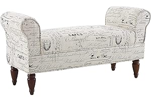 Experience Perfect Comfort with Linon Lillian Upholstered Bench, Even in Tight Spaces