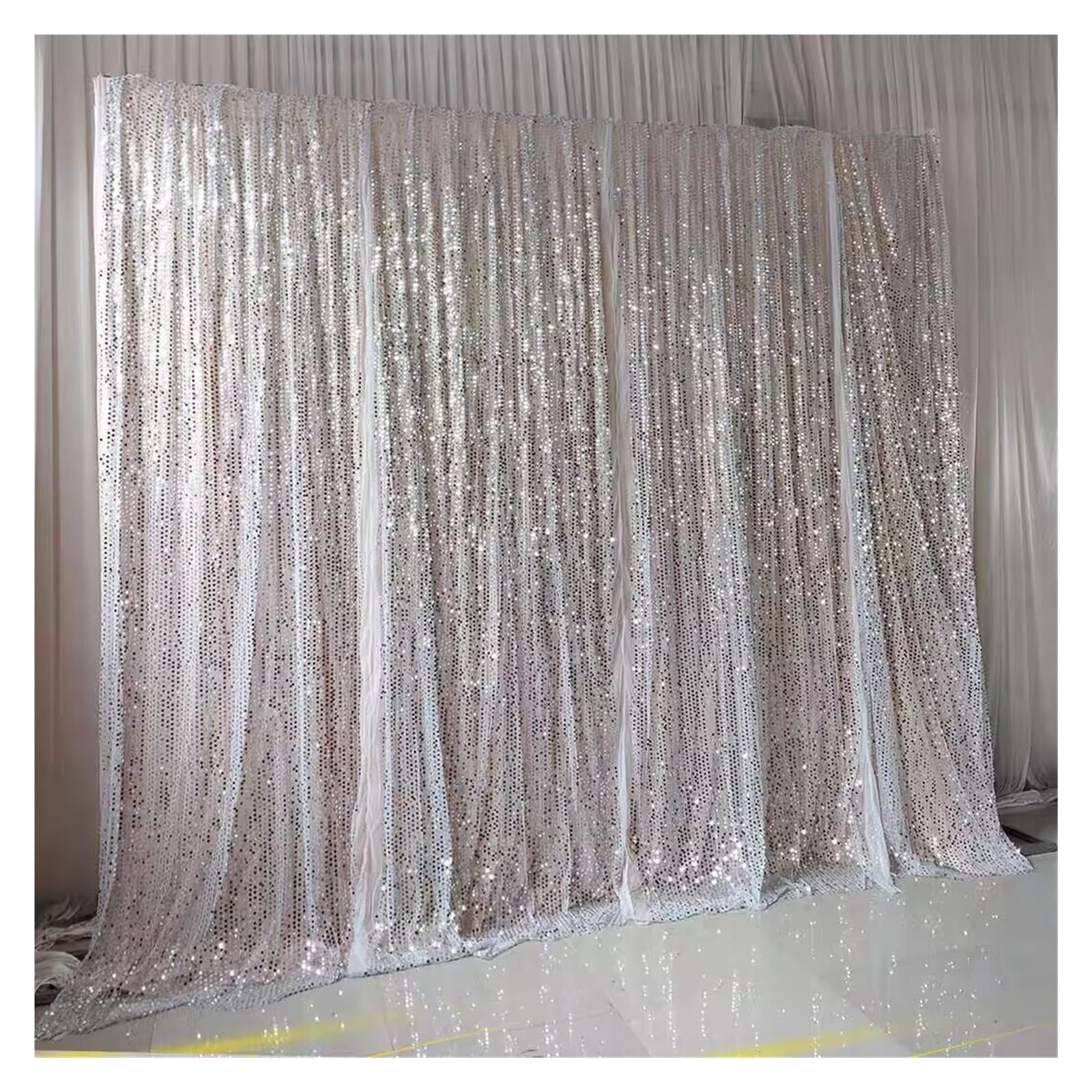 Cortinas de fondo lentejuelas brillantes Cabina fotos con purpurina