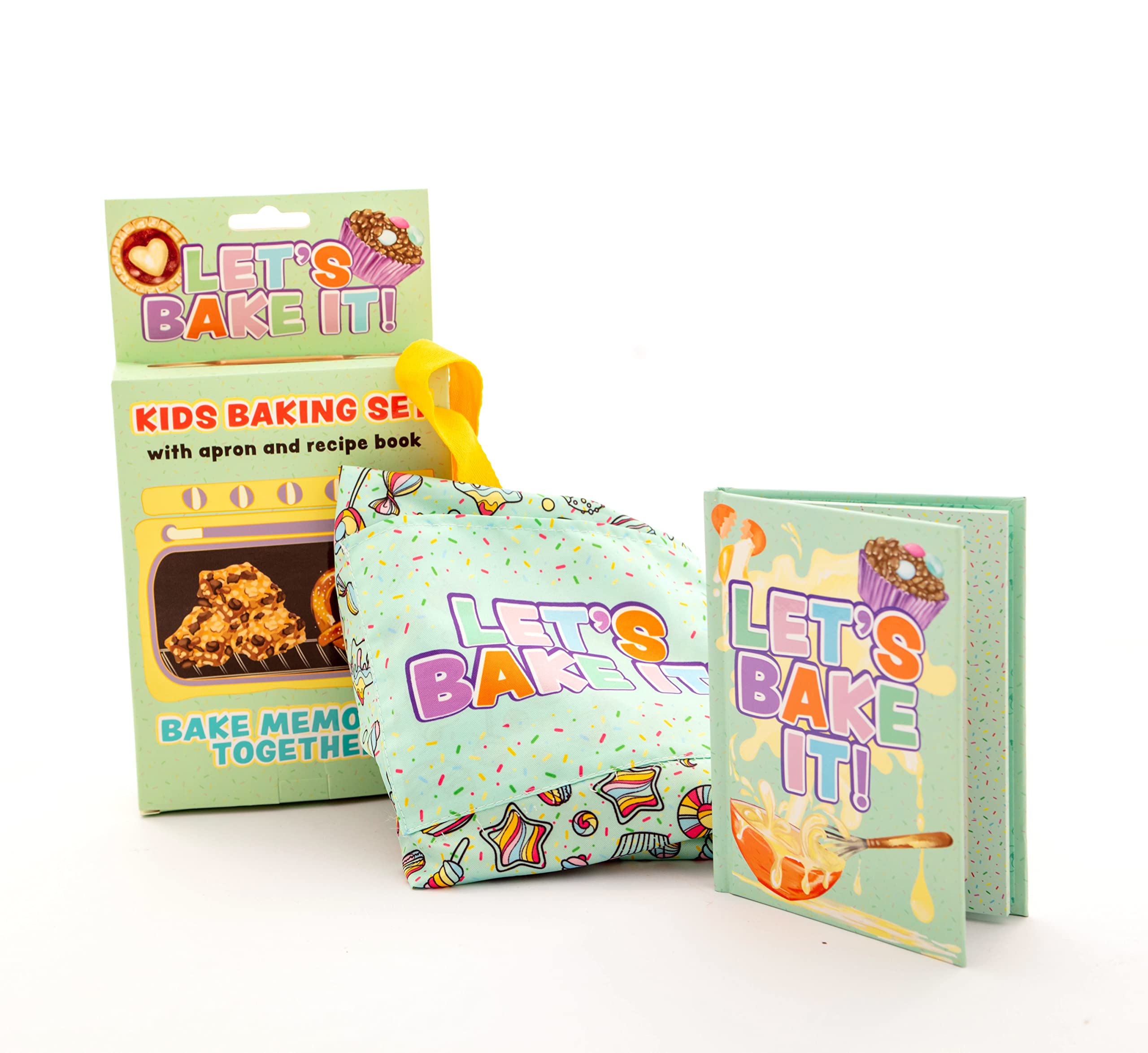 Boxer Gifts Let's Bake It Kids Baking Set | Fun Kids Baking Recipe Book and Apron | Great Gift for Kids