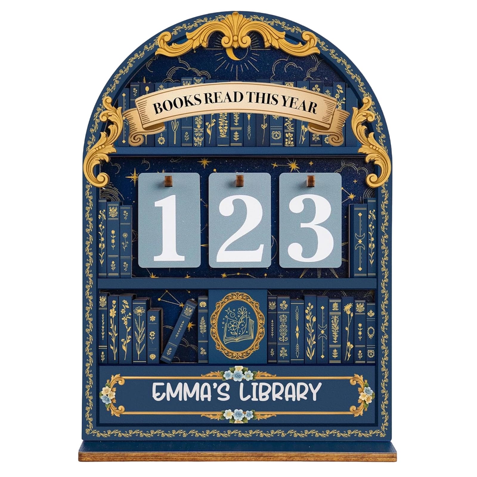 Beimus Books Read This Year Counter Valentines Day Gifts for Women Readers Book Counter Trackers Bookshelf Decors for Book Lover Valentines Day Bookshelf Decors Lover Reading Trackers Sign